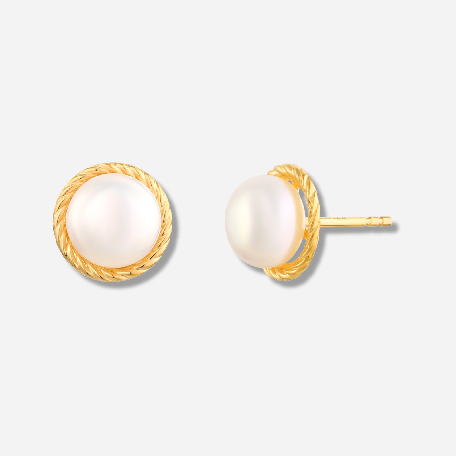 925 STERLING SILVER FRESHWATER PEARLS STUD EARRINGS