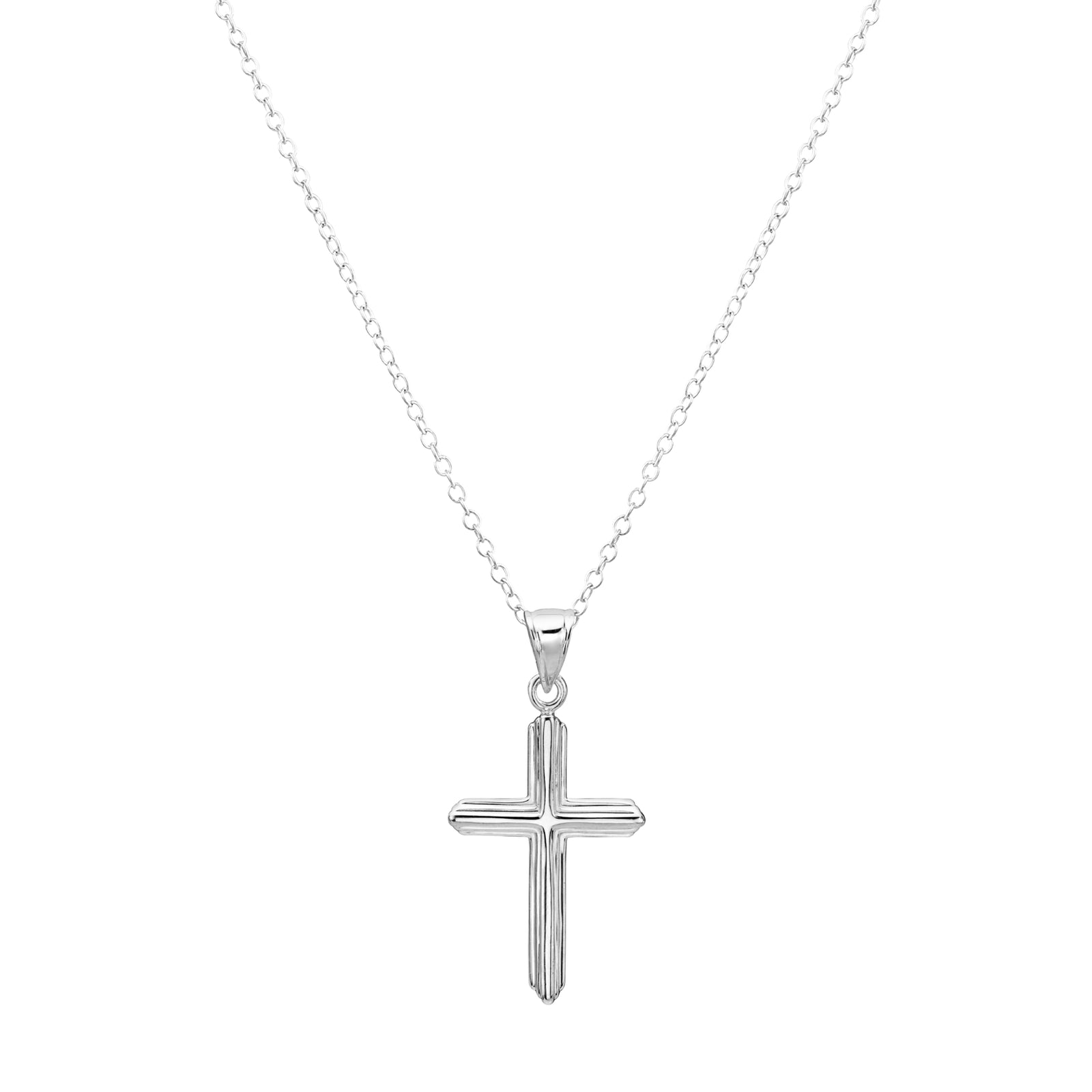 925 STERLING SILVER MODERN CROSS PENDANT
