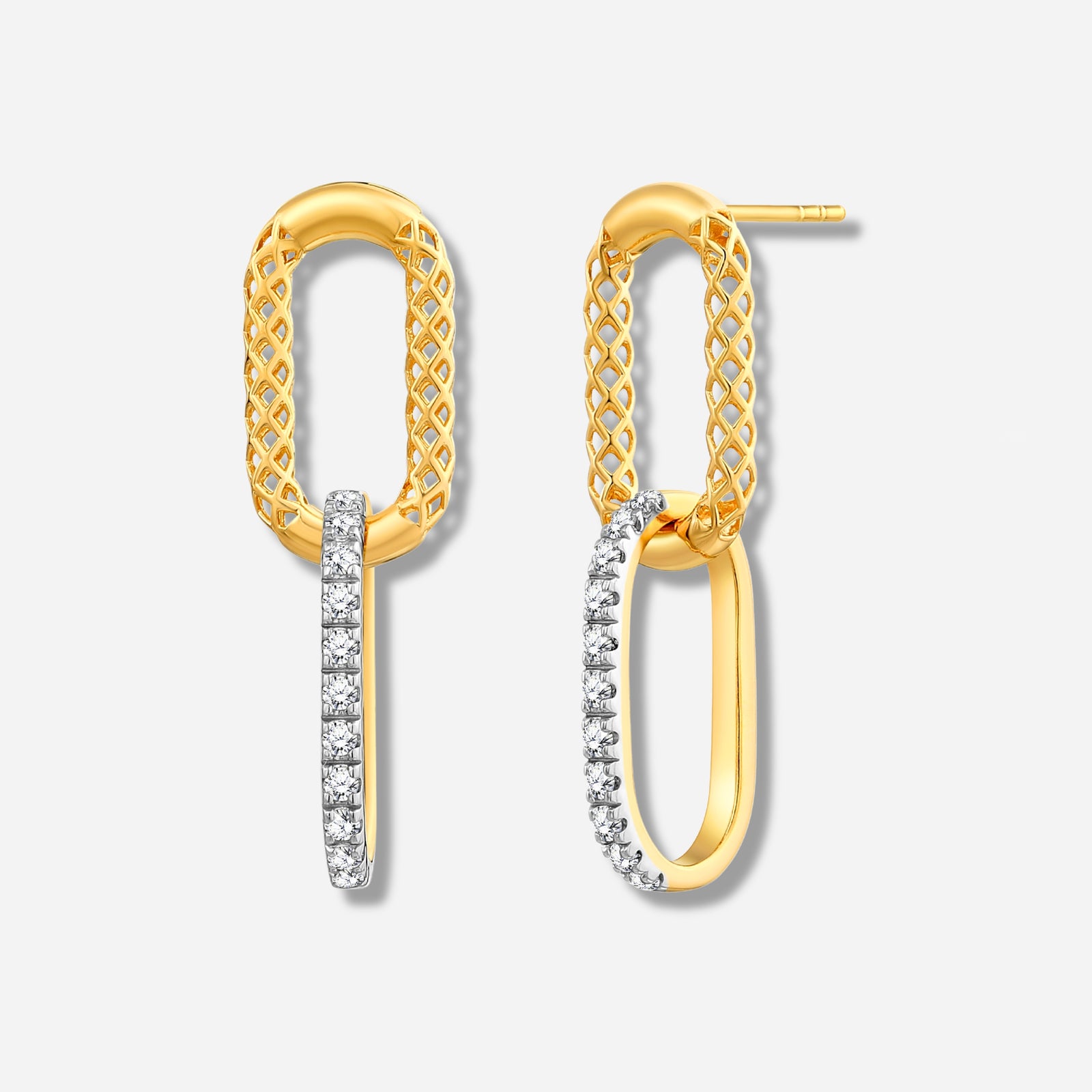 925 STERLING SILVER LE MESH EARRINGS