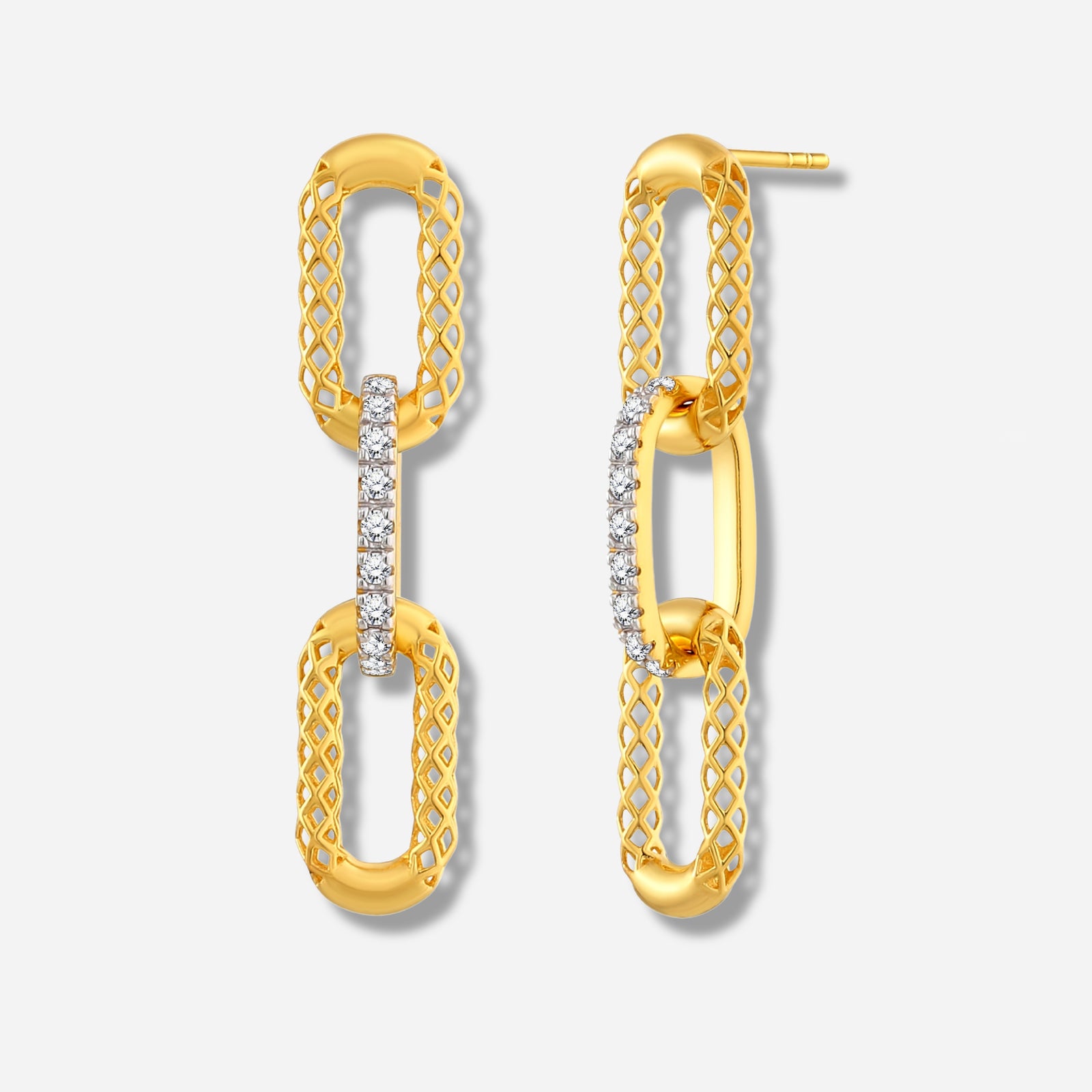 925 STERLING SILVER LE MESH EARRINGS