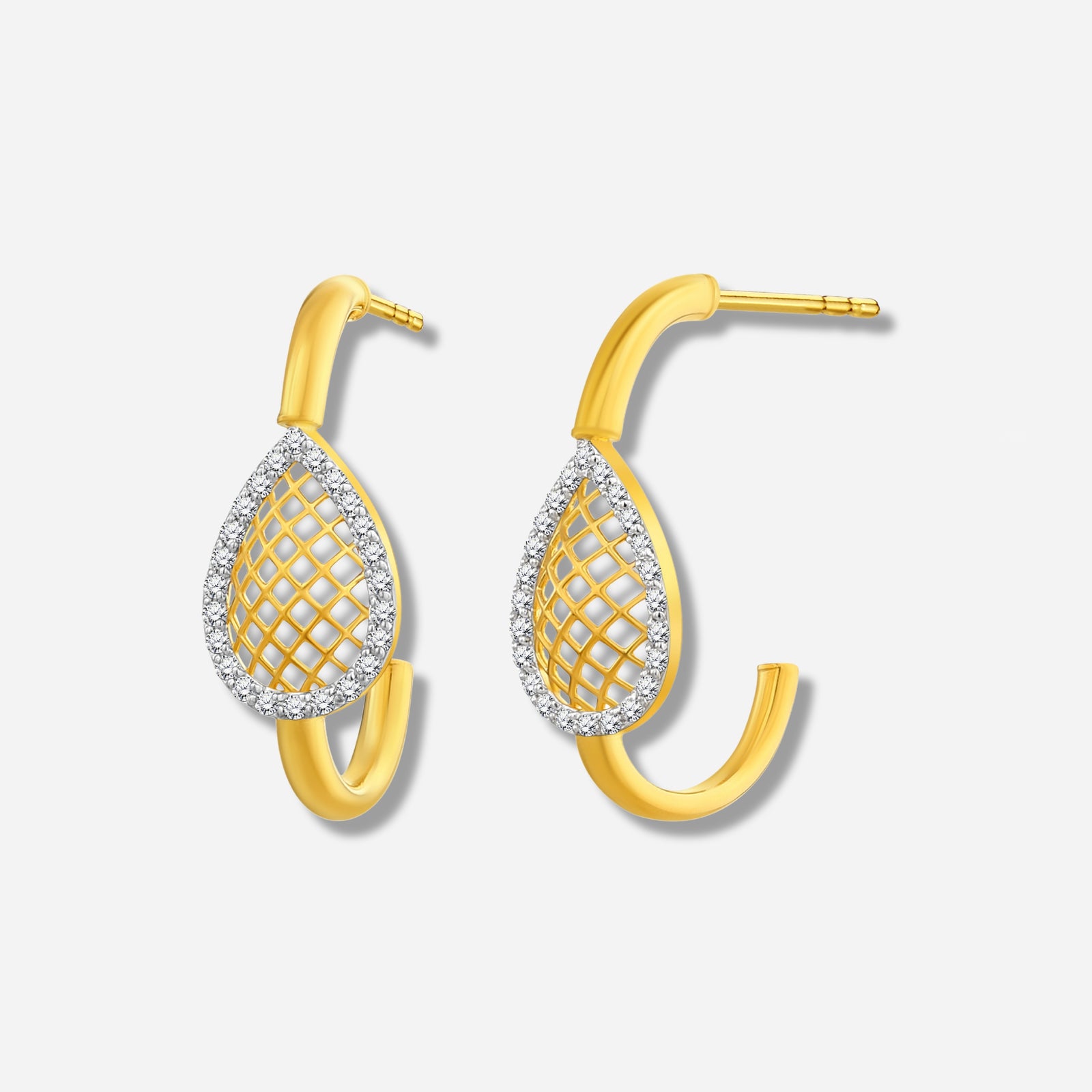 925 STERLING SILVER LE MESH EARRINGS
