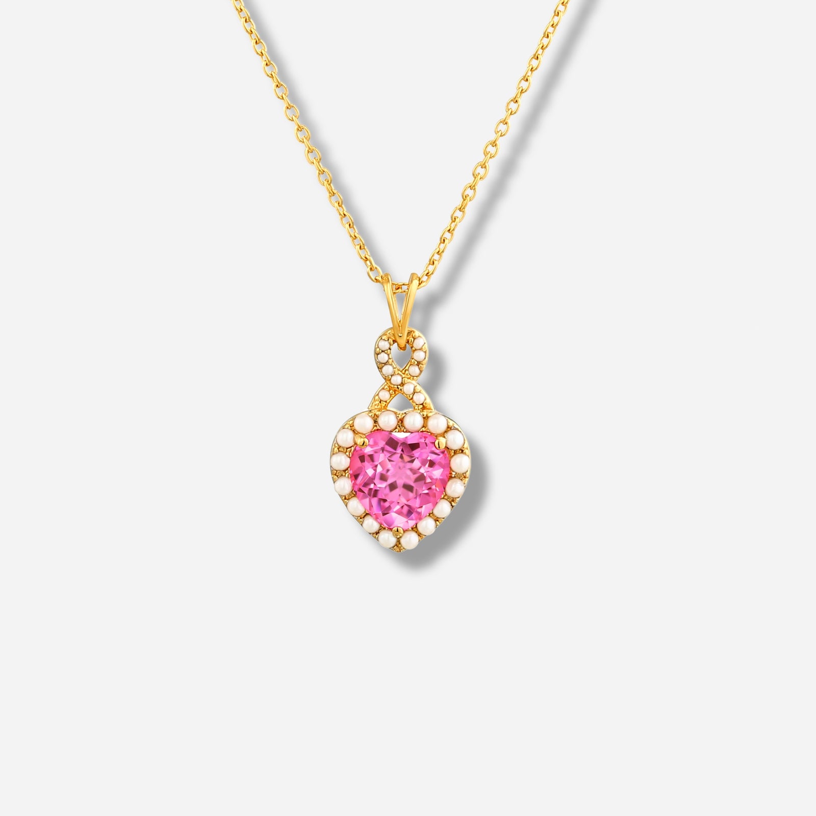 925 STERLING SILVER PENDANT WITH PINK TOPAZ