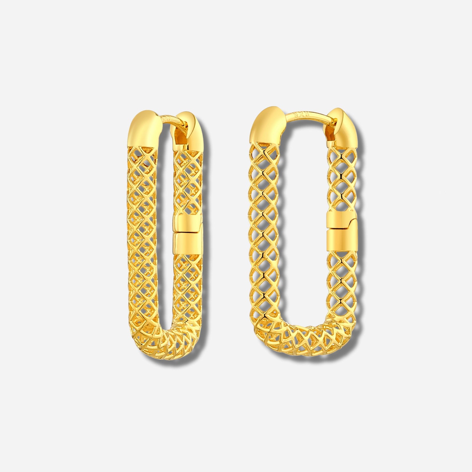 925 STERING SILVER LE MESH HUGGIE EARRINGS