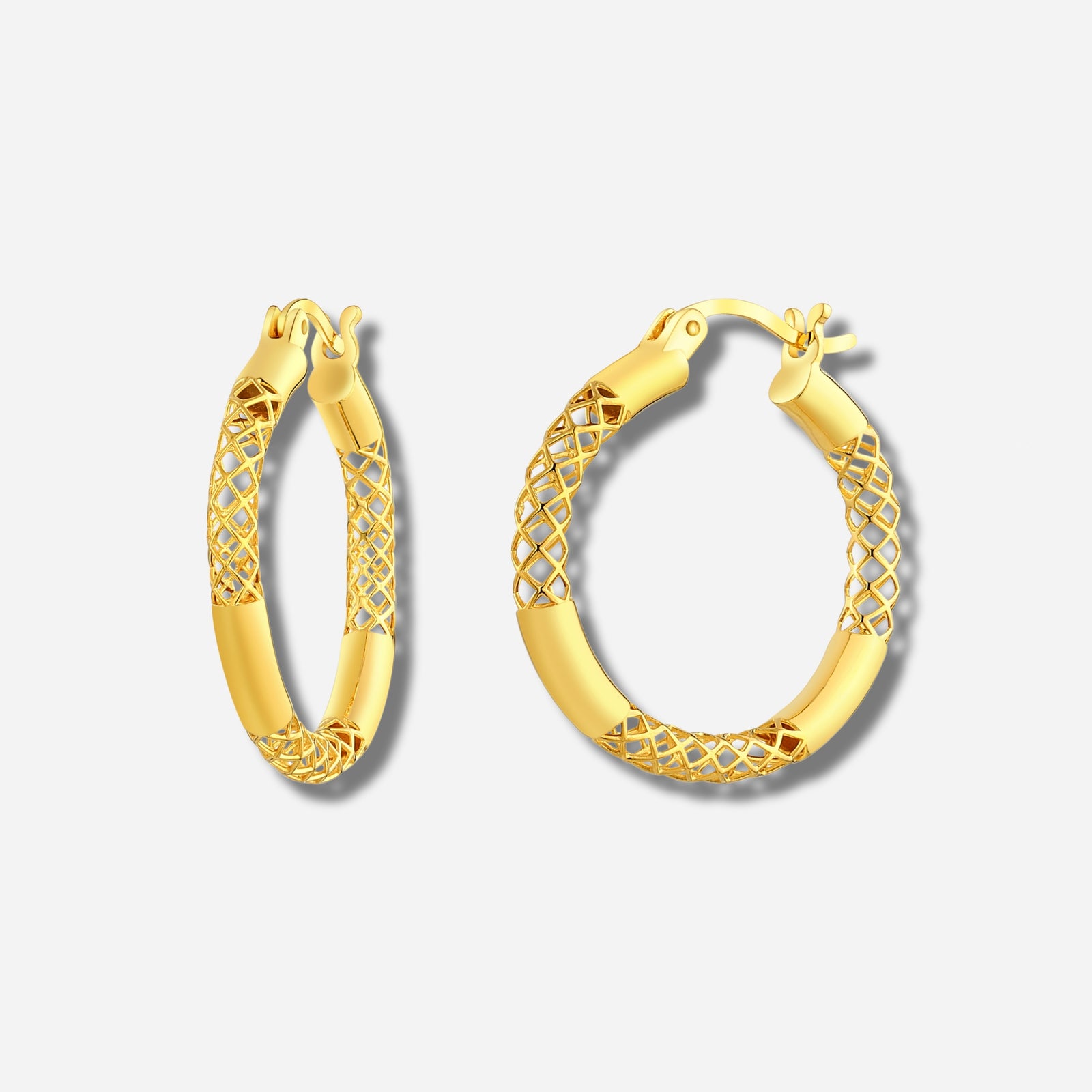 925 STERLING SILVER LE MESH EARRINGS