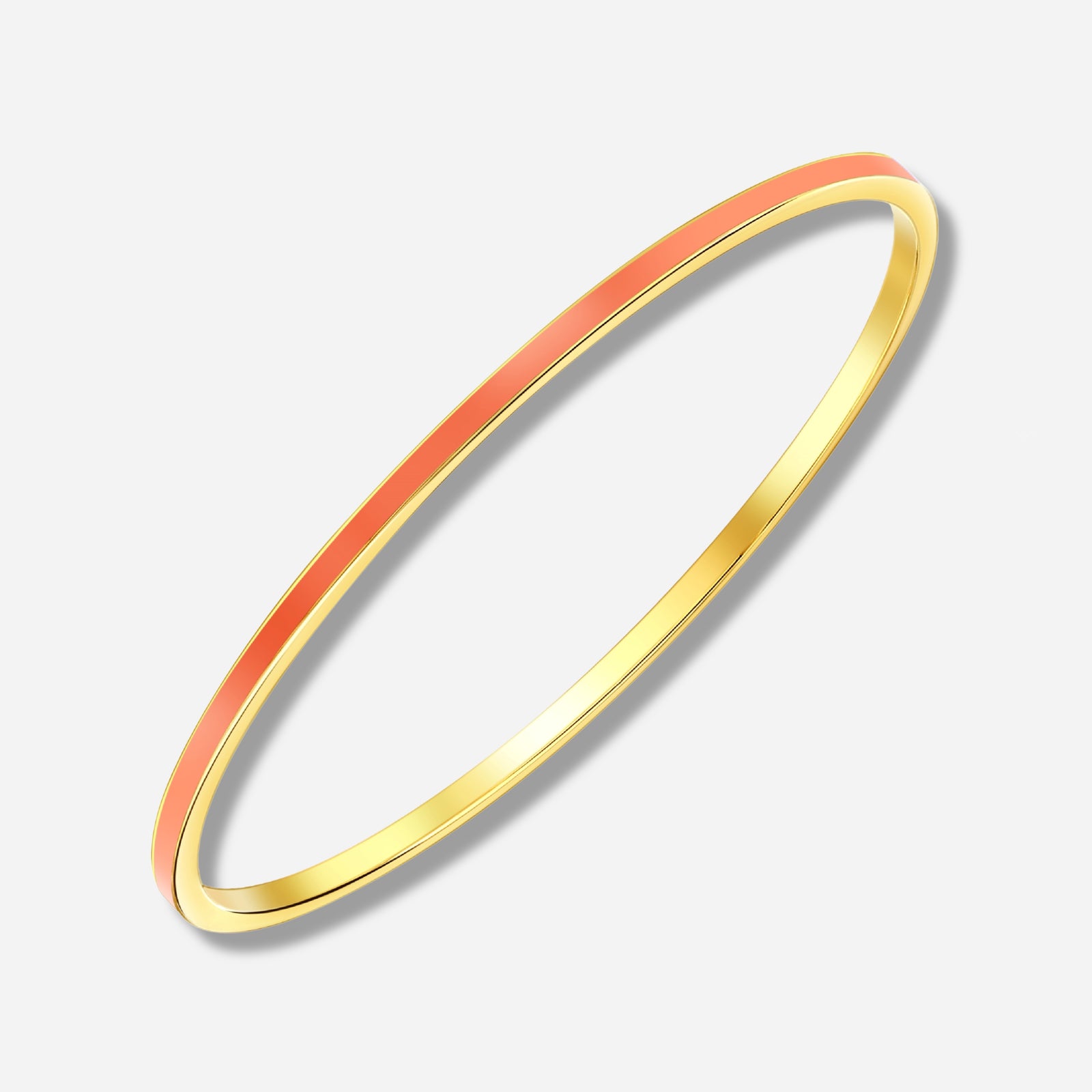 925 STERLING SILVER CLASSIC ENAMEL SLIP ON BANGLE