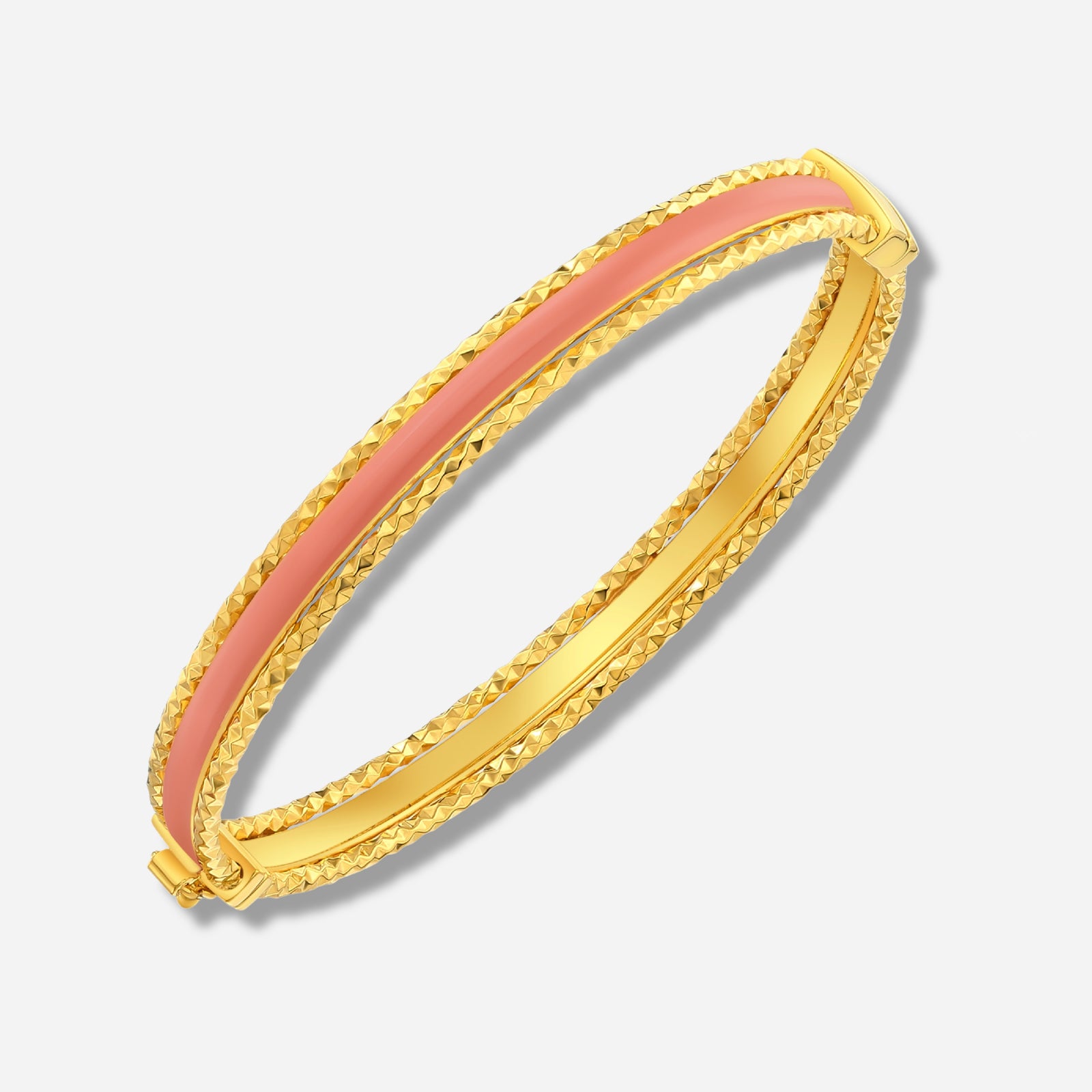 925 STERLING SILVER ENAMEL HINGED BANGLE