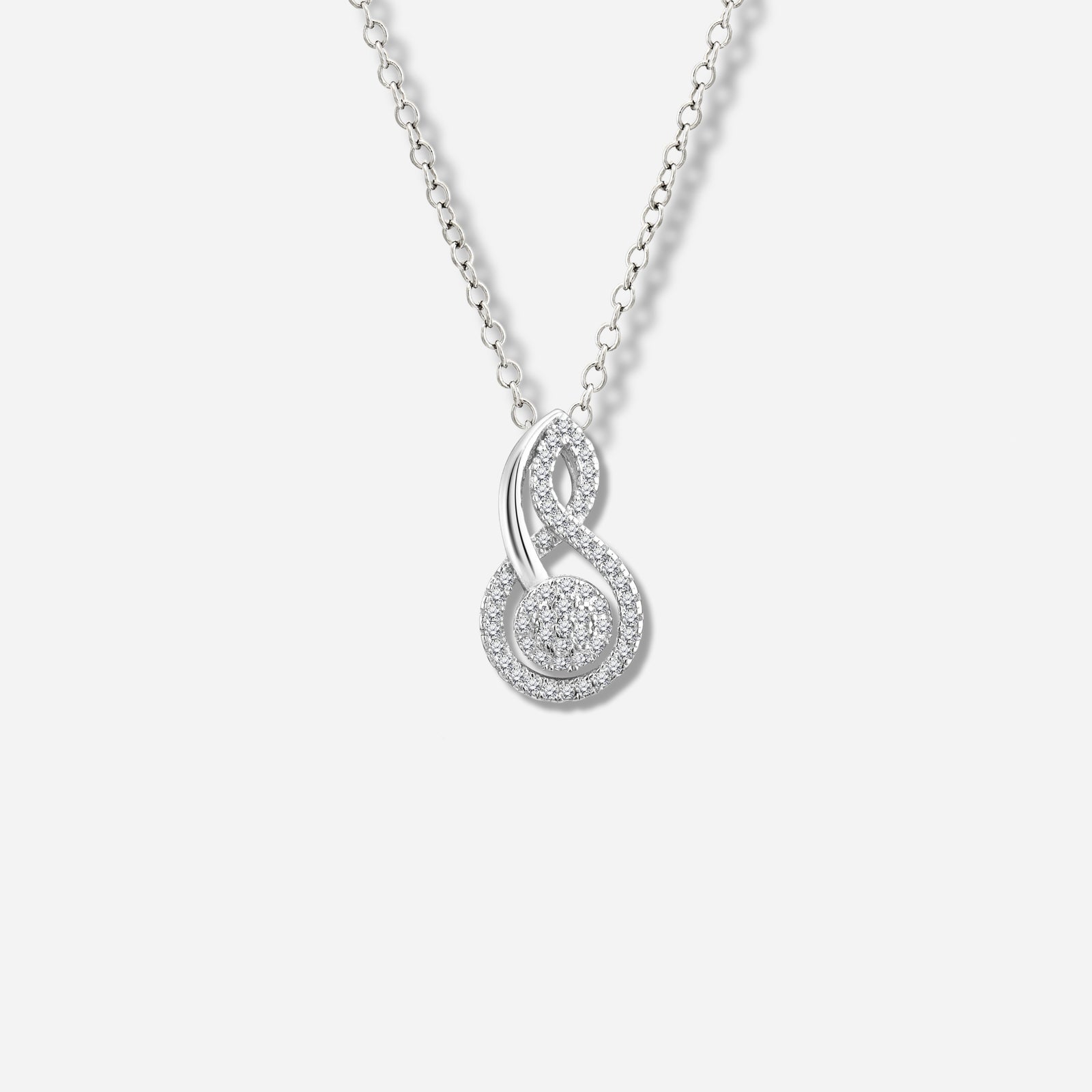 925 STERLING SILVER FANCY SQUASH PAVE PENDANT