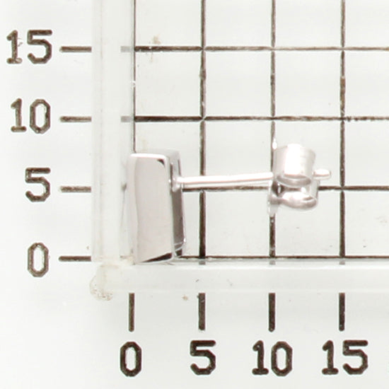 925 STERLING SILVER RECTANGLE STUD EARRINGS