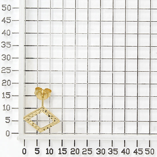 925 STERLING SILVER DIAMOND CUT STUD EARRINGS