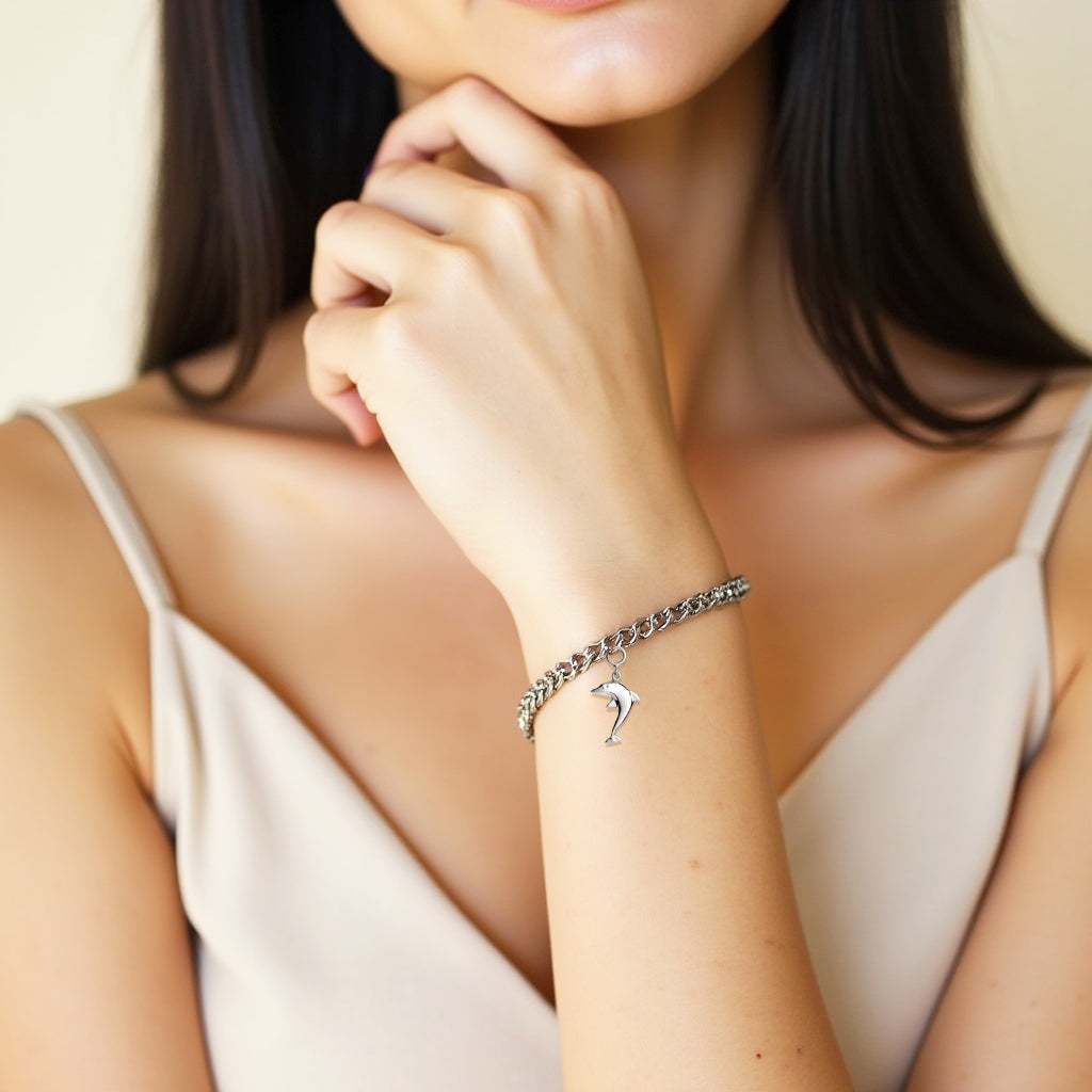 925 STERLING SILVER LITTLE DOLPHIN CHARM