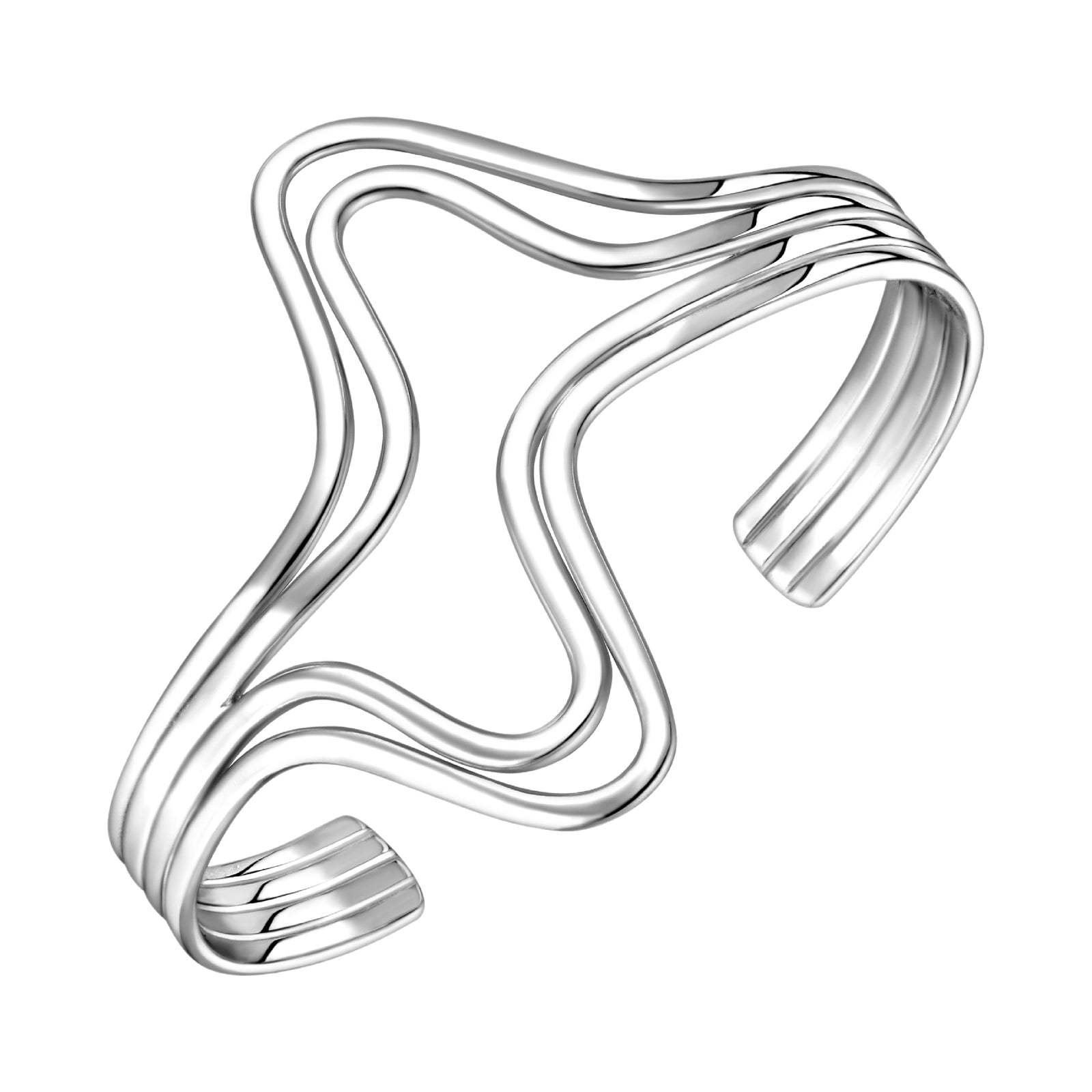 925 STERLING SILVER FANCY CUFF BANGLE