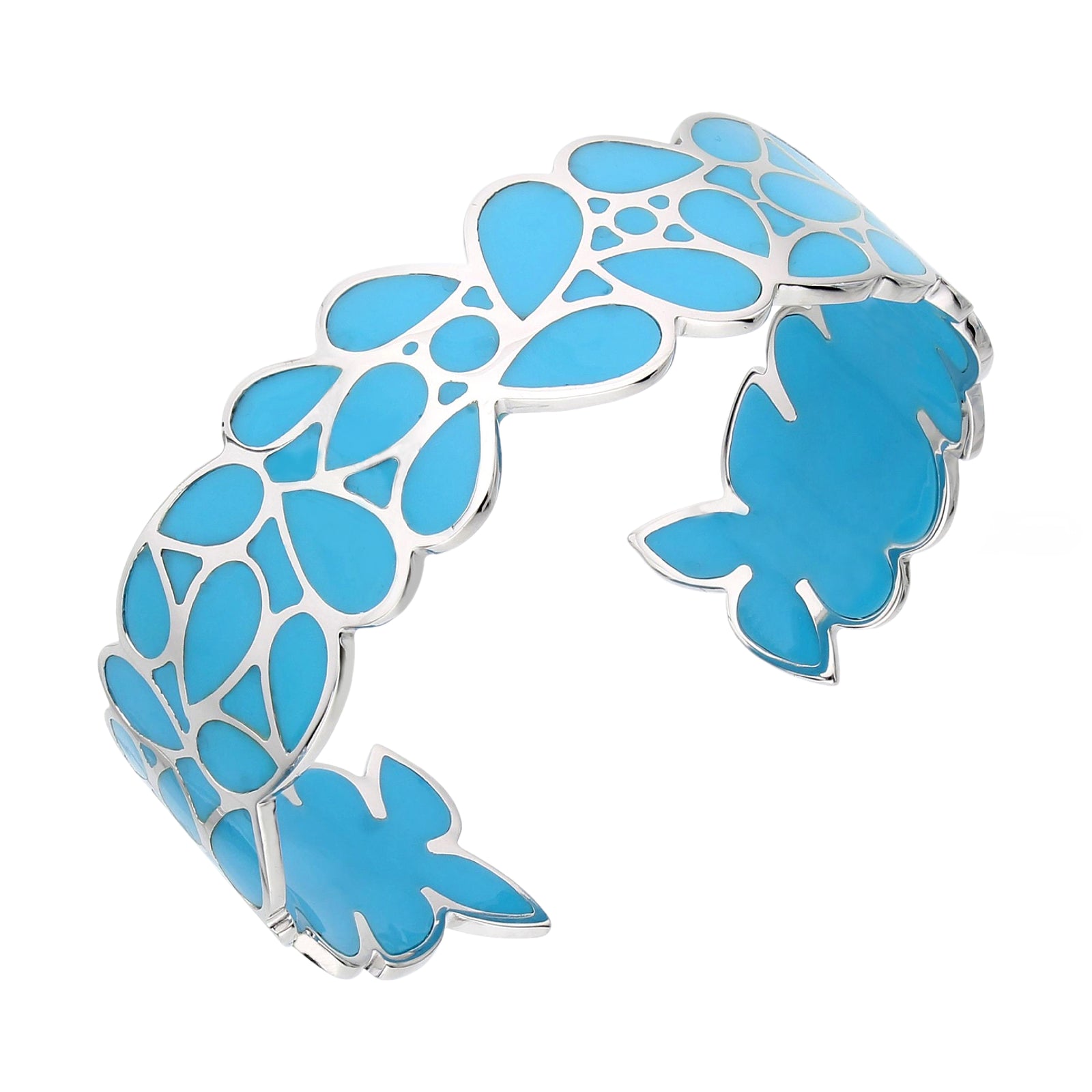925 STERLING SILVER CLASSIC RESIN WITH ENAMEL BANGLE