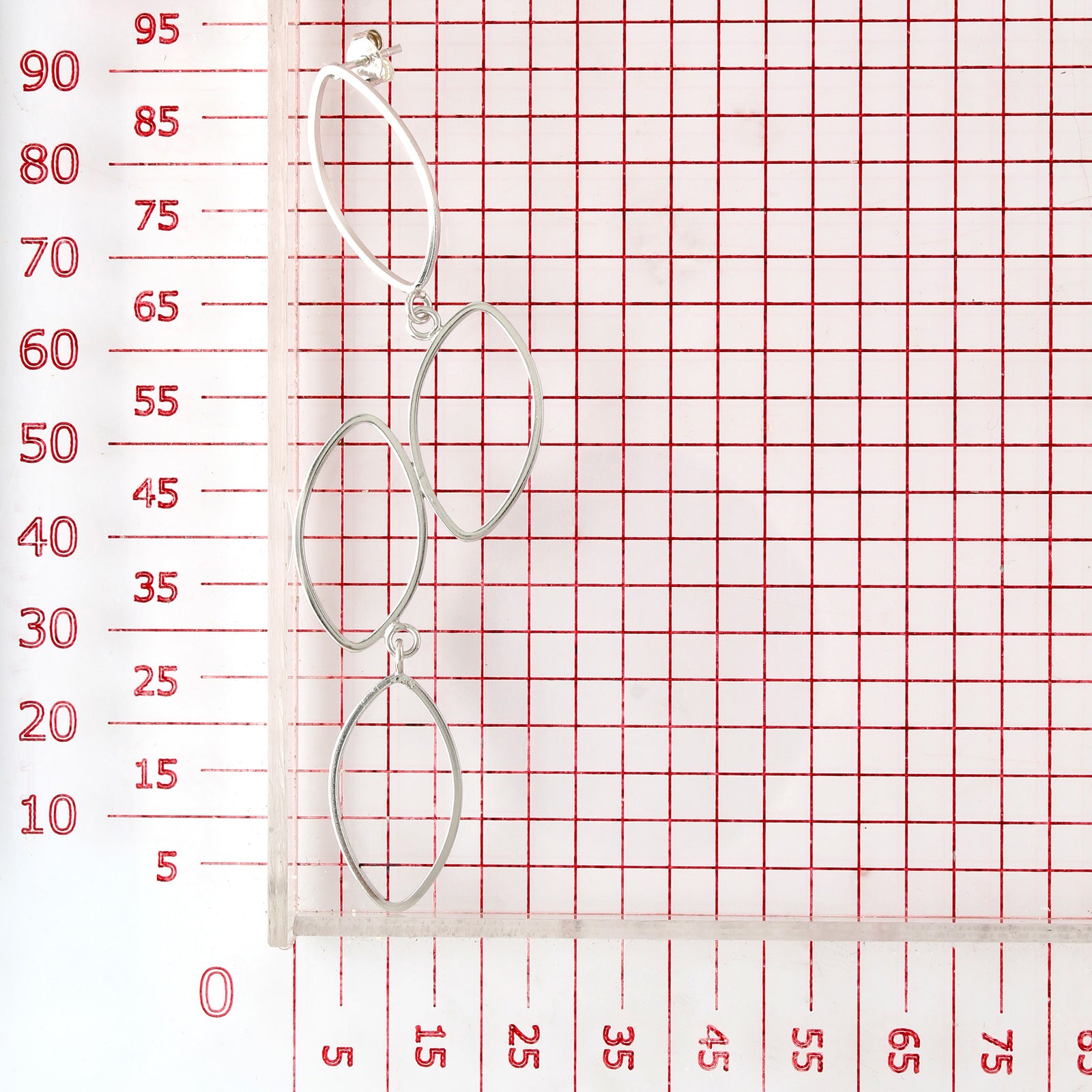 925 STERLING SILVER GEOMETRIC CHANDELIER EARRINGS