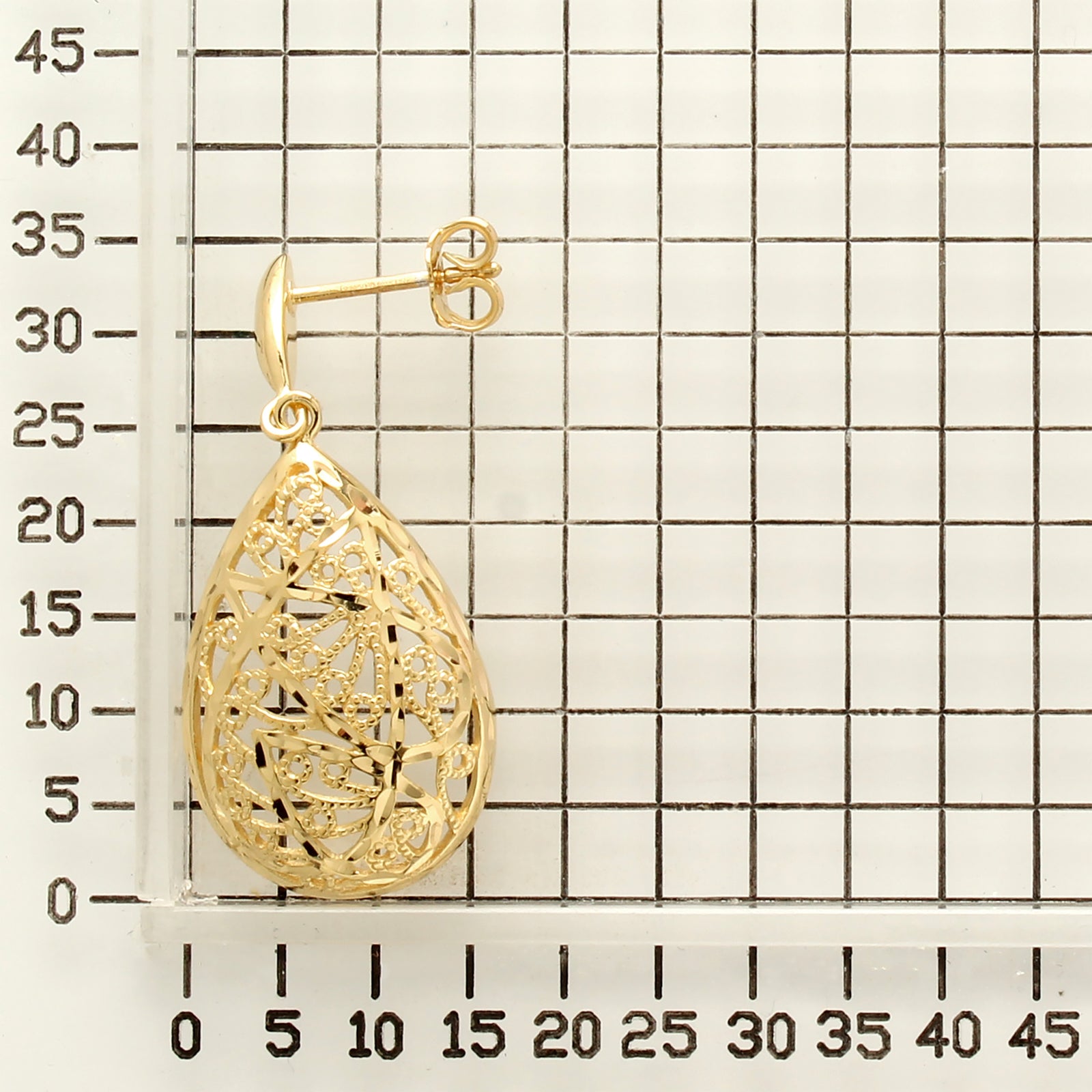 925 STERLING SILVER FILIGREE DANGLED EARRINGS