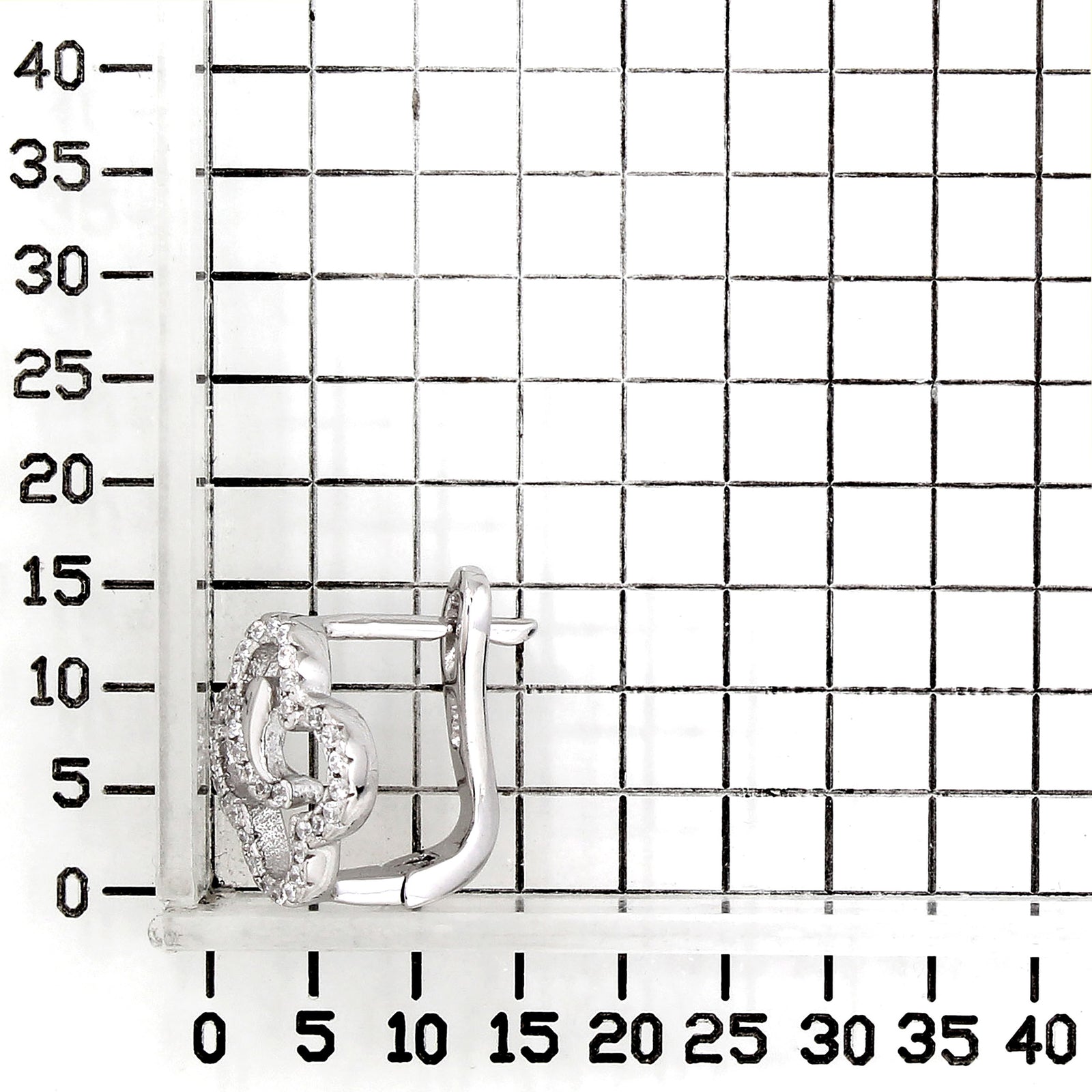 925 STERLING SILVER PAVE FLOWER EARRINGS