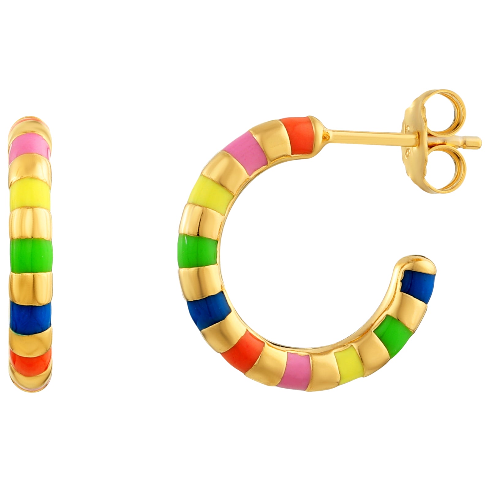 925 STERLING SILVER EARRINGS WITH ENAMEL