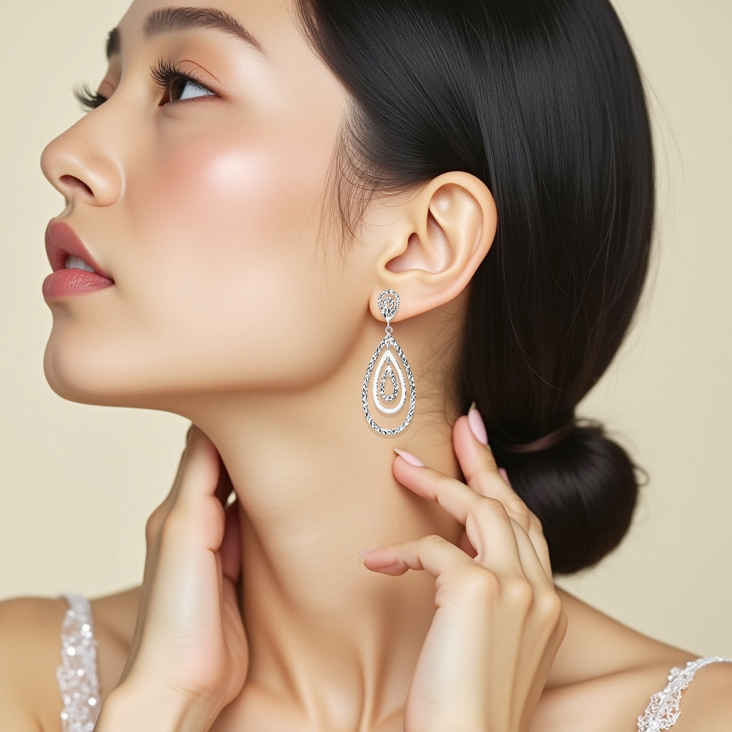 925 STERLING SILVER DANGLE DROP EARRINGS