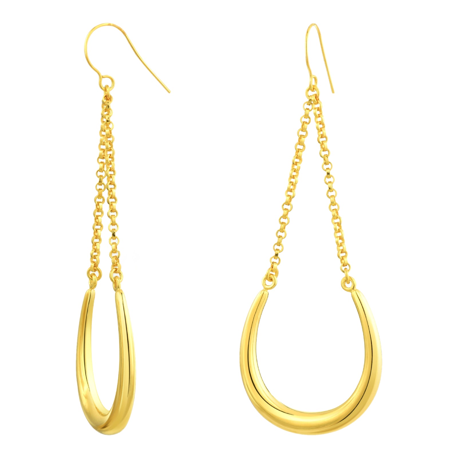 925 STERLING SILVER HORSE SHOE DANGLE EARRINGS