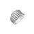 925 STERLING SILVER CAST RING WITH DIAMOND CUT