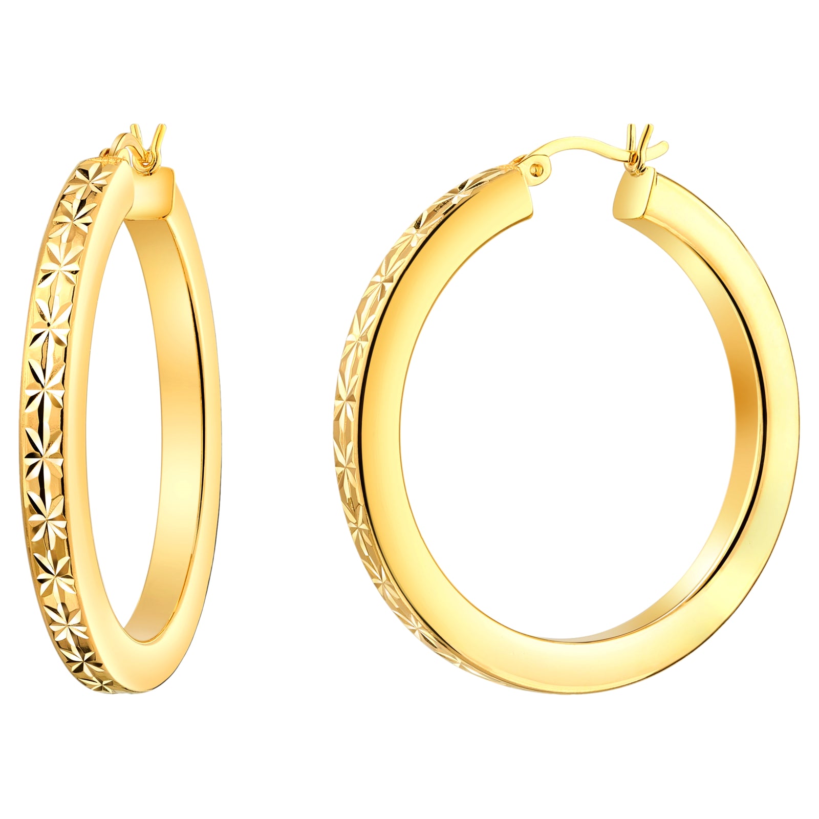 925 STERLING SILVER SQ TUBING HOOP EARRINGS