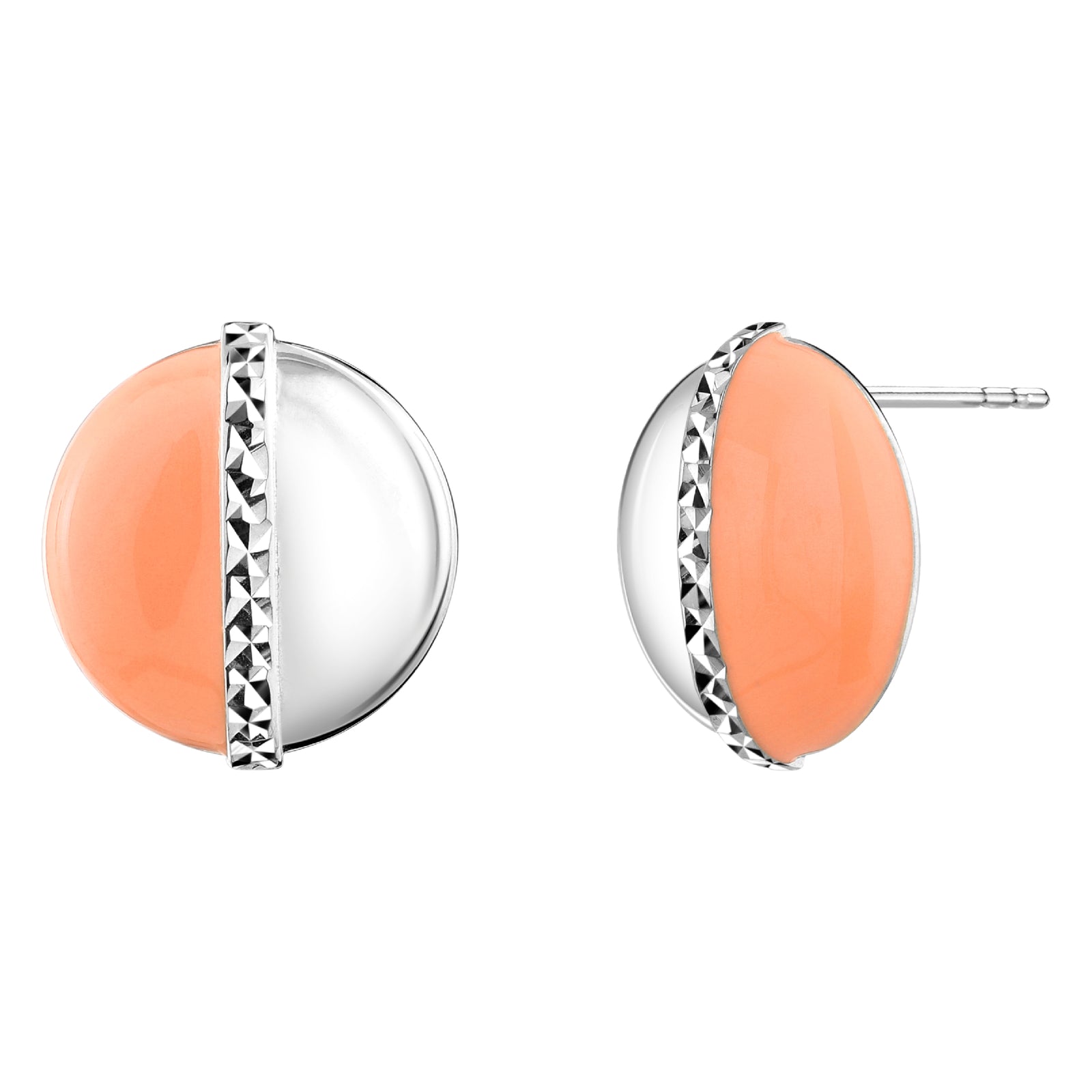 925 STERLING SILVER SEMI-ENAMELED EARRINGS