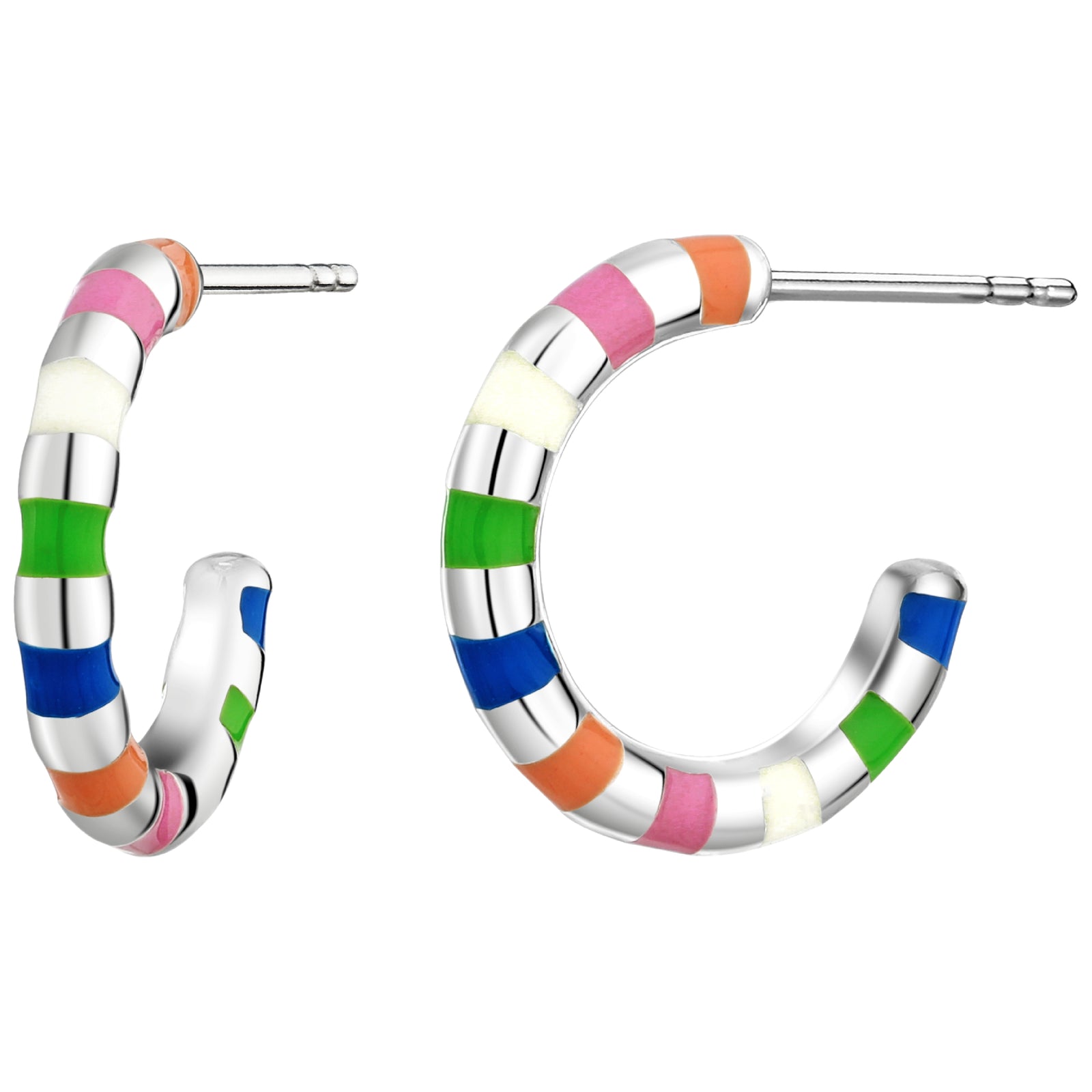 925 STERLING SILVER EARRINGS WITH ENAMEL