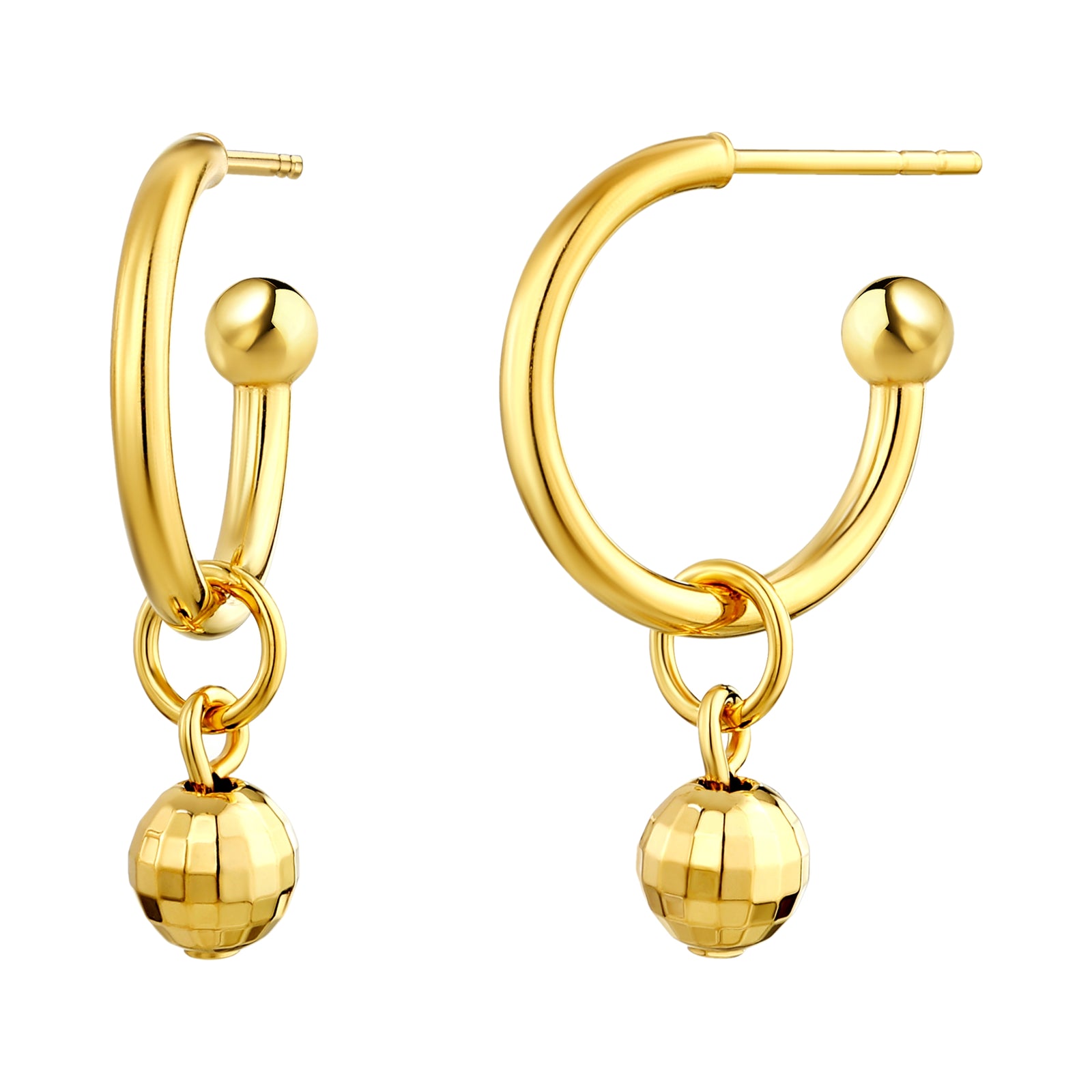 925 STERLING SILVER LIGHT WEIGHT DANGLED C HOOP EARRINGS