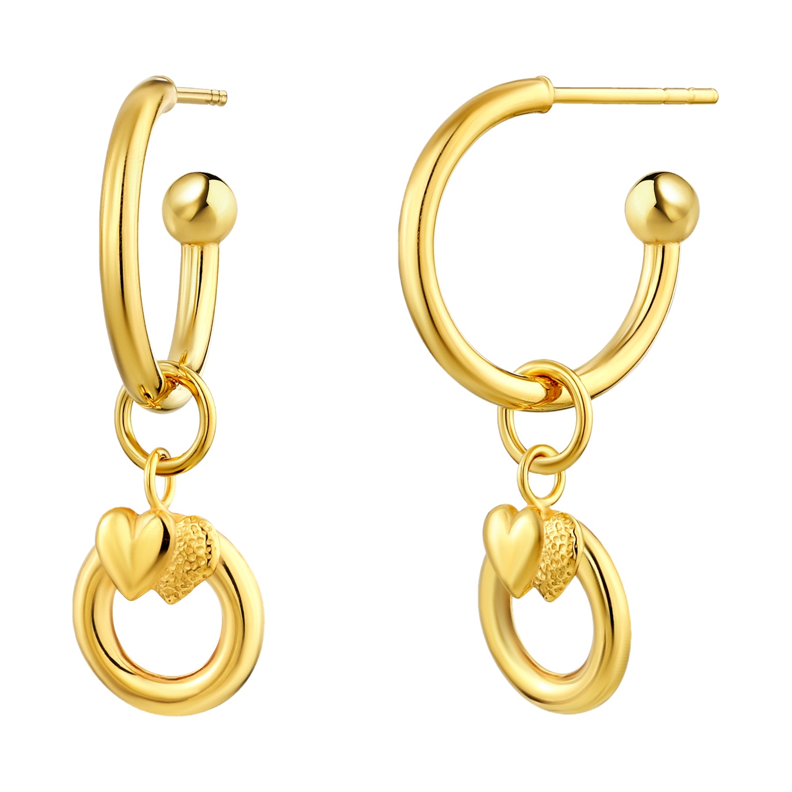 925 STERLING SILVER FANCY DANGLED HOOP EARRINGS