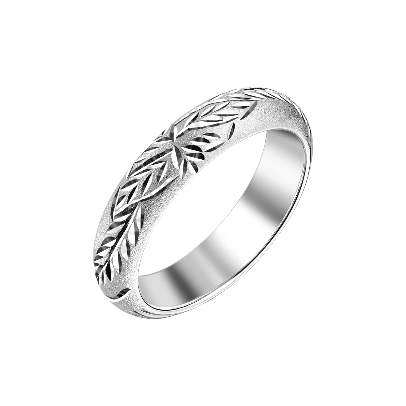 925 STERLING SILVER WITH DIAMOND CUT RING