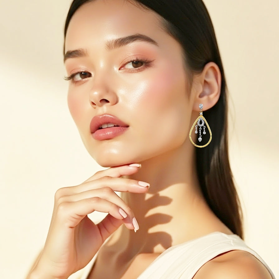 925 STERLING SILVER WATERFALL EARRIINGS