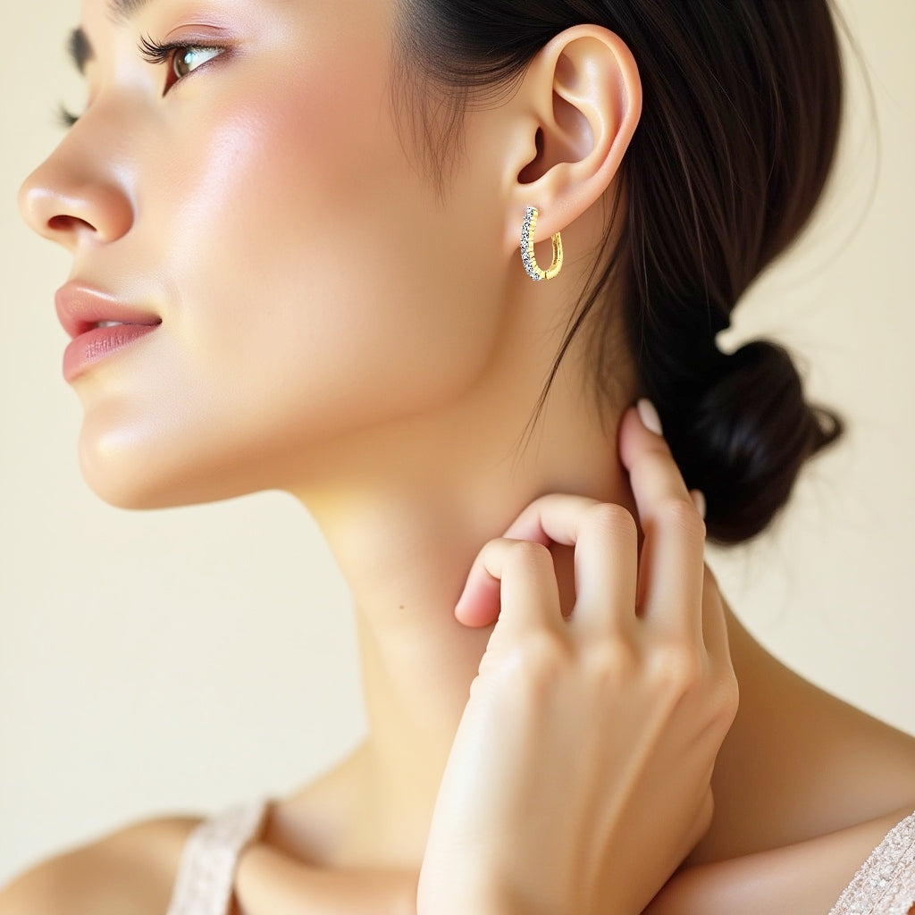 925 STERING SILVER CLIP EARRINGS WITH CUBIC ZIRCONIA