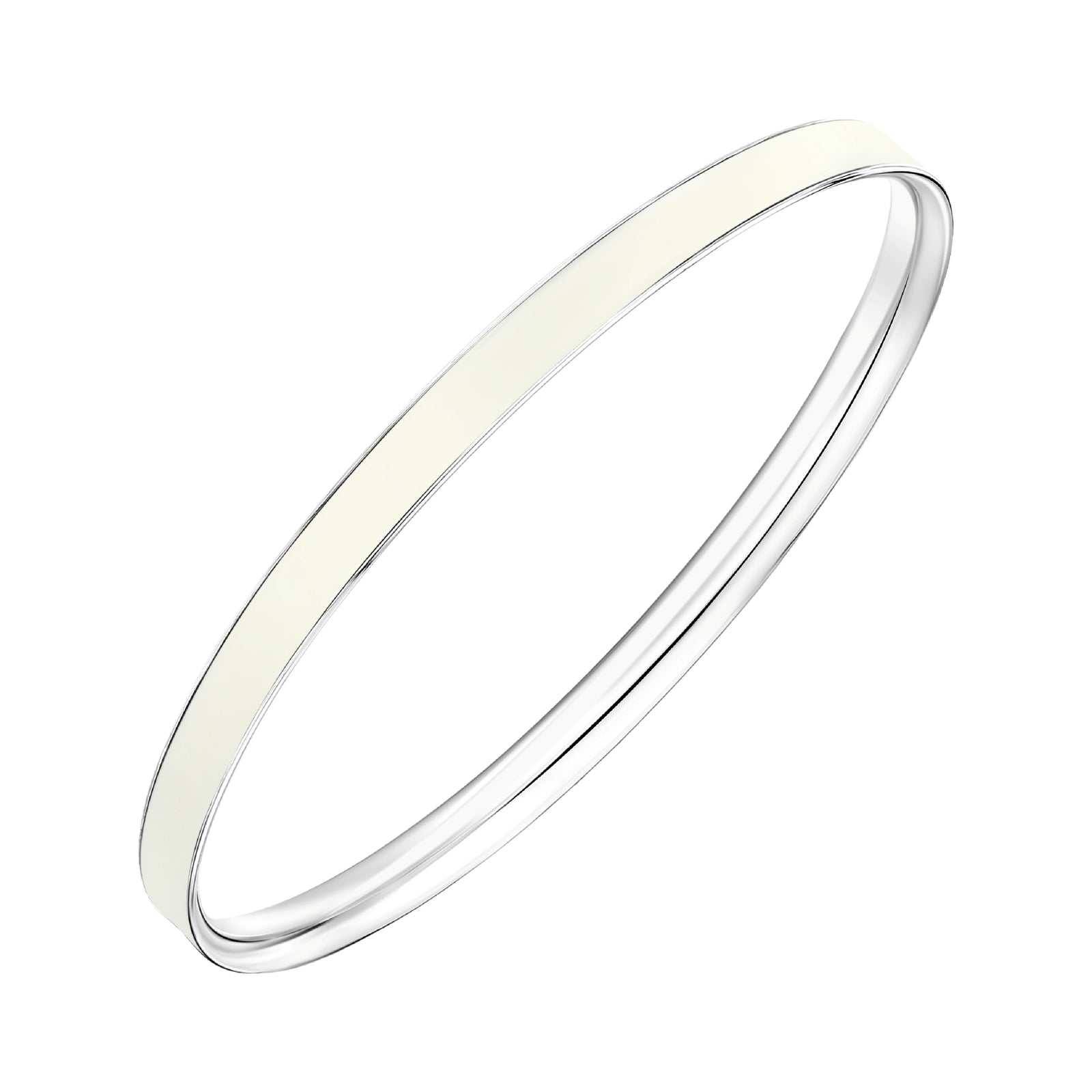 925 STERLING SILVER CLASSIC ENAMEL SLIP ON BANGLE