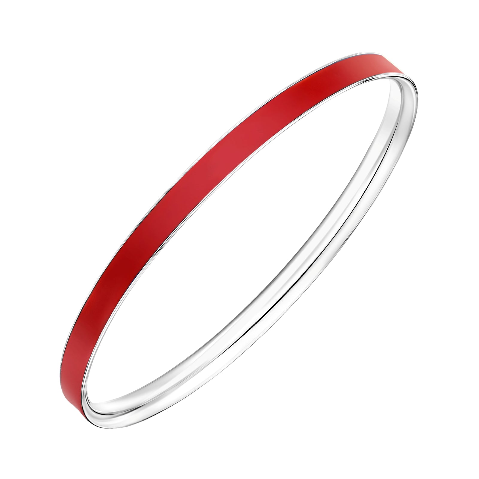 925 STERLING SILVER CLASSIC ENAMEL SLIP ON BANGLE