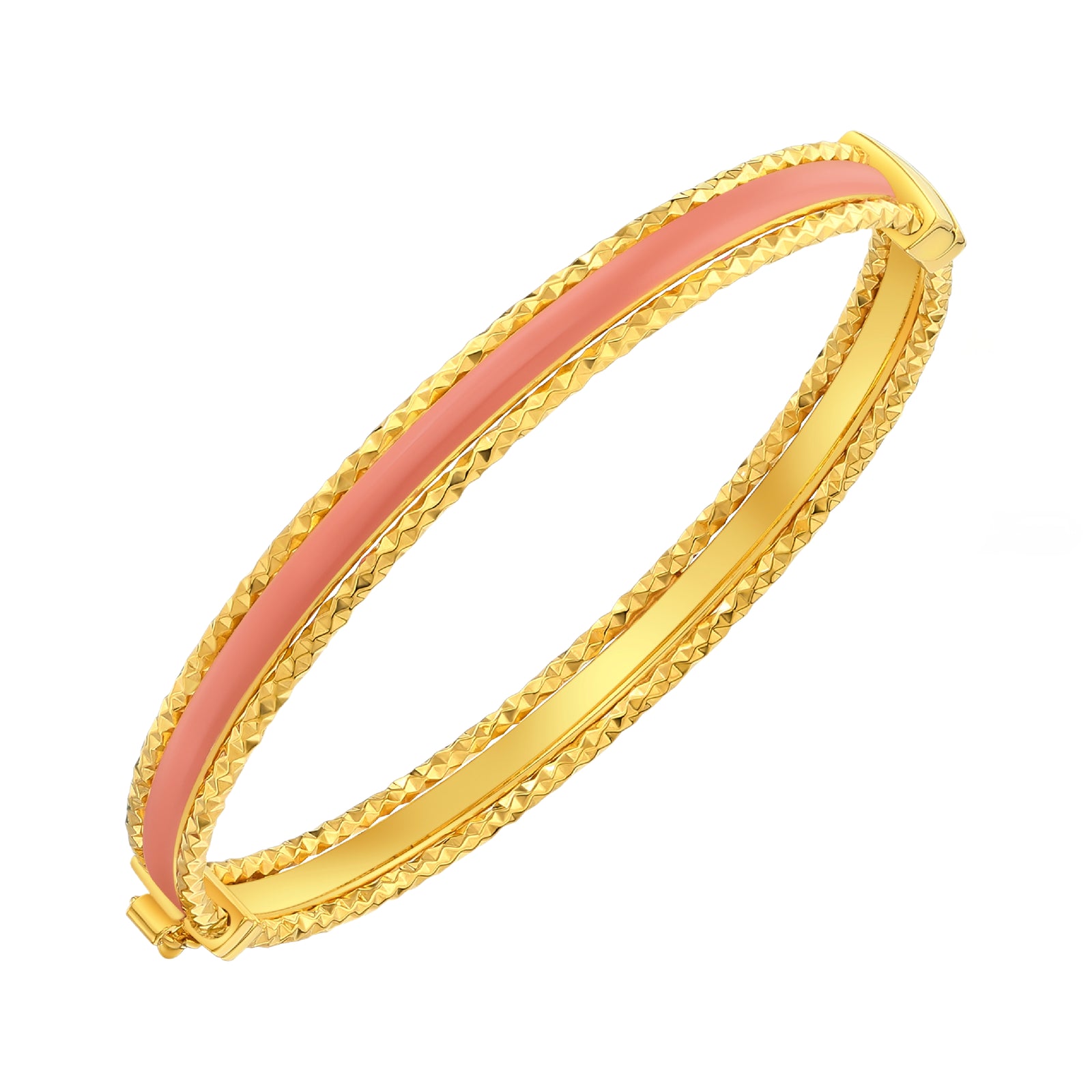 925 STERLING SILVER ENAMEL HINGED BANGLE