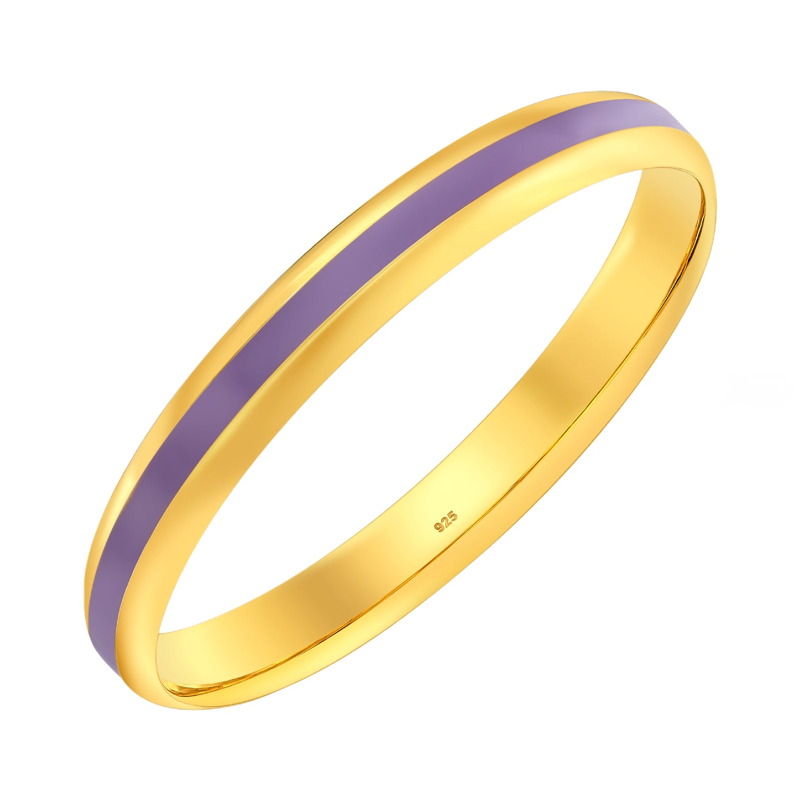 925 STERLING SILVER CLASSIC ENAMEL SLIP ON BANGLE