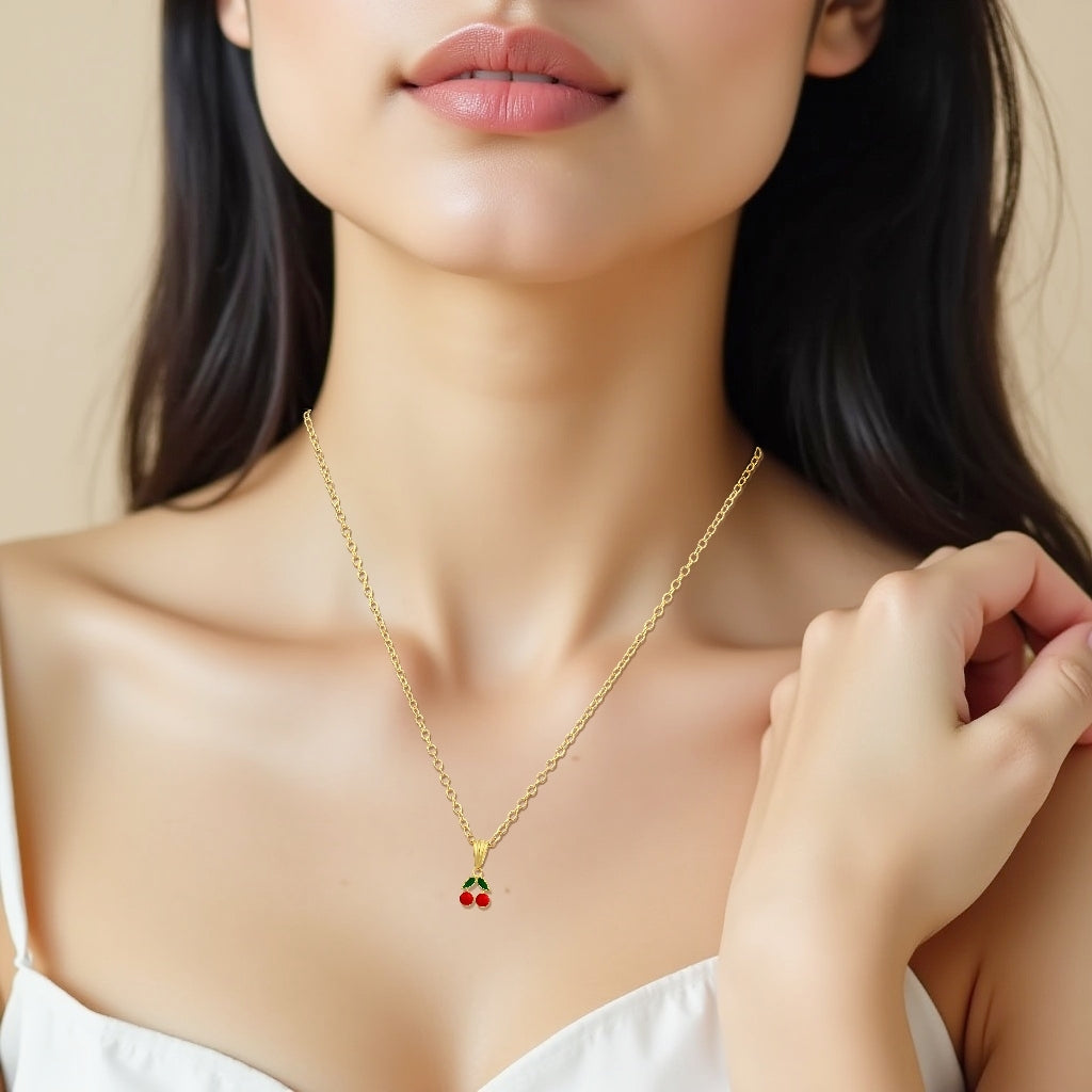 925 STERLING SILVER CHERRY PENDANT