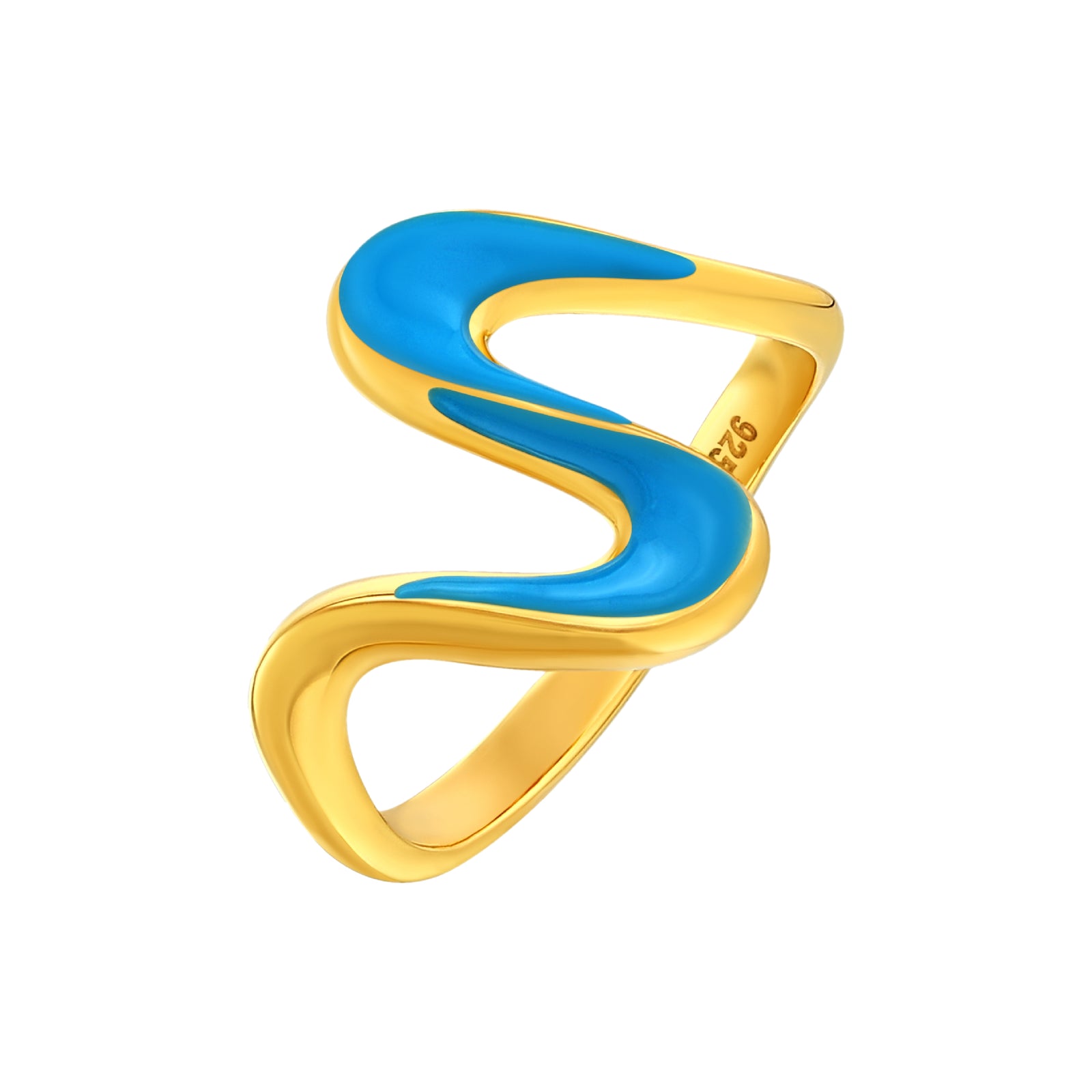 925 STERLING SILVER ENAMELED RING