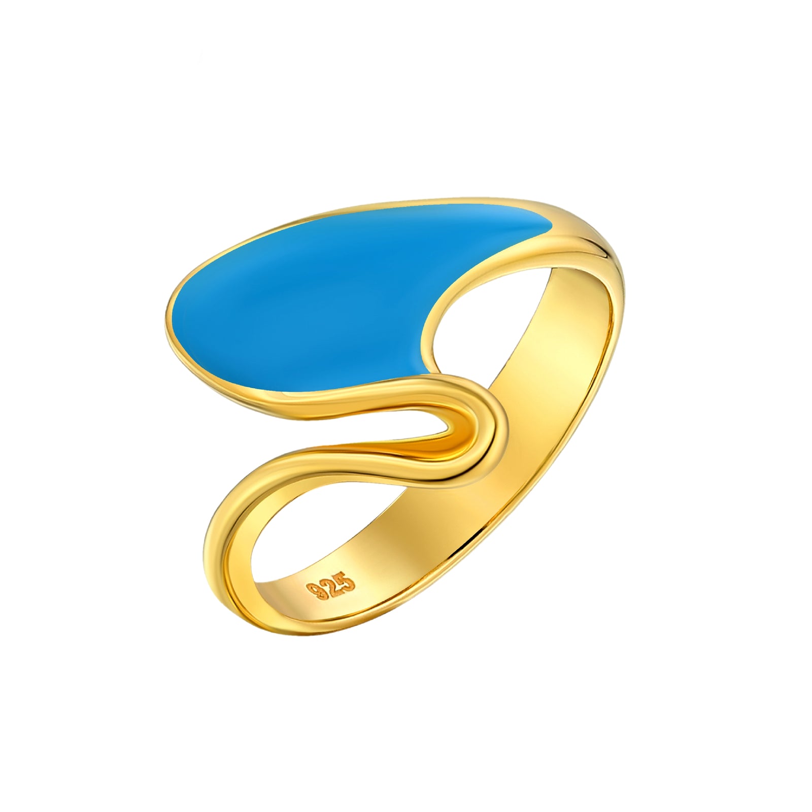 925 STERLING SILVER ENAMELED RING