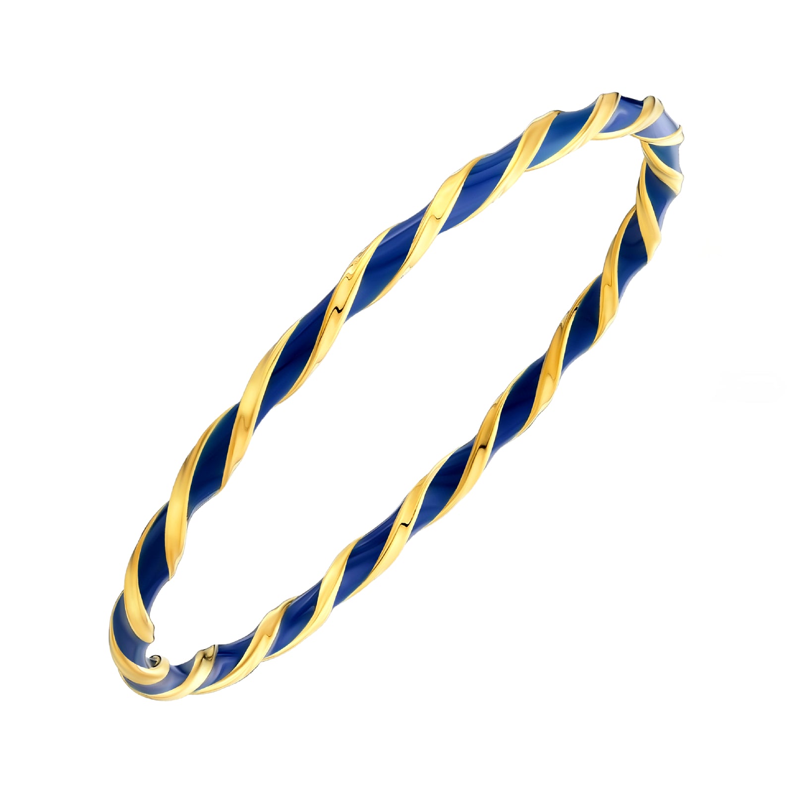 925 STERLING SILVER CLASSIC ENAMEL SLIP ON BANGLE