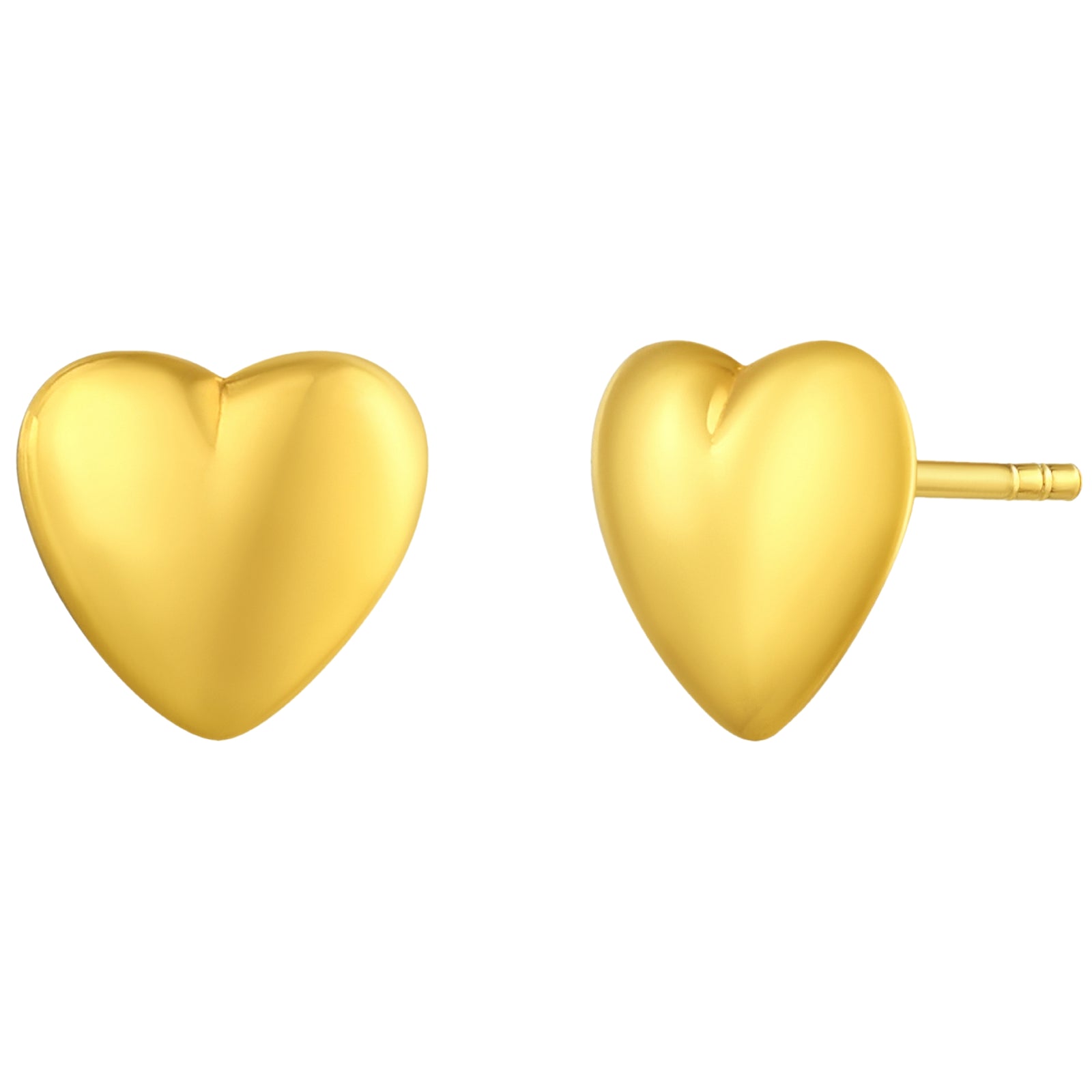 925 STERLING SILVER HEART STUD EARRINGS