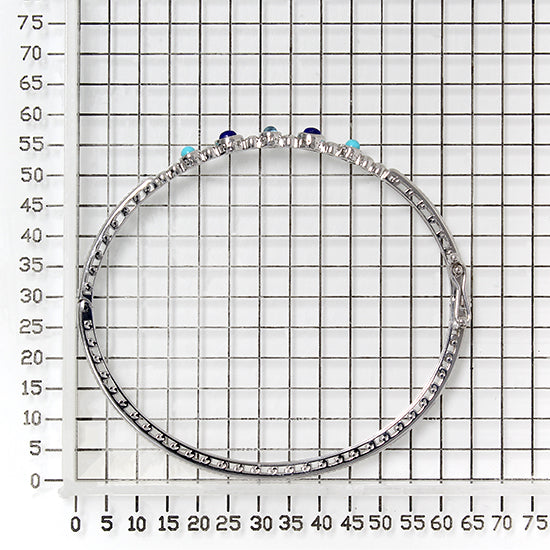 925 STERLING SILVER HINGE BANGLE WITH CUBIC ZIRCONIA