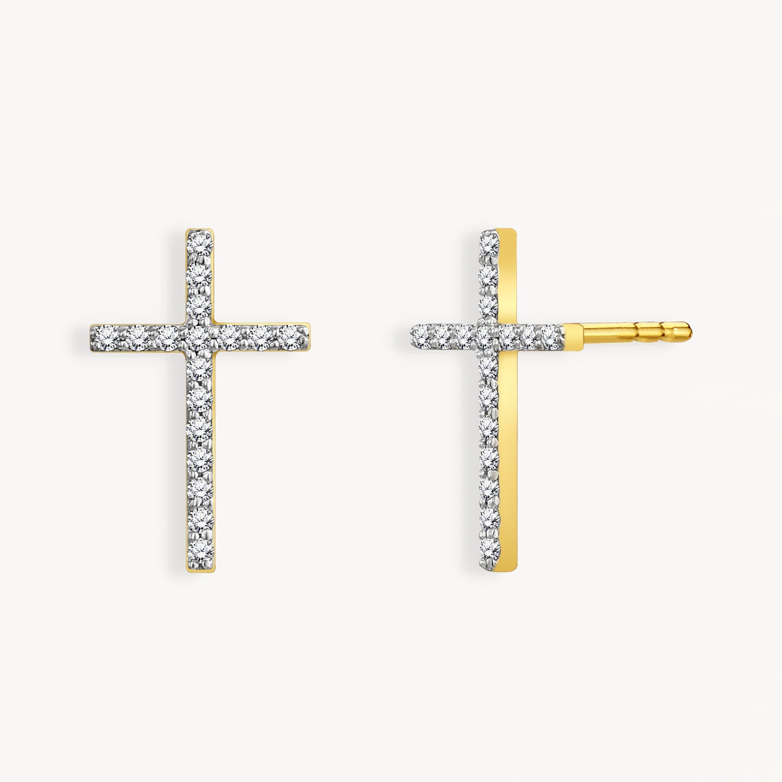 925 STERLING SILVER CROSS EARRINGS