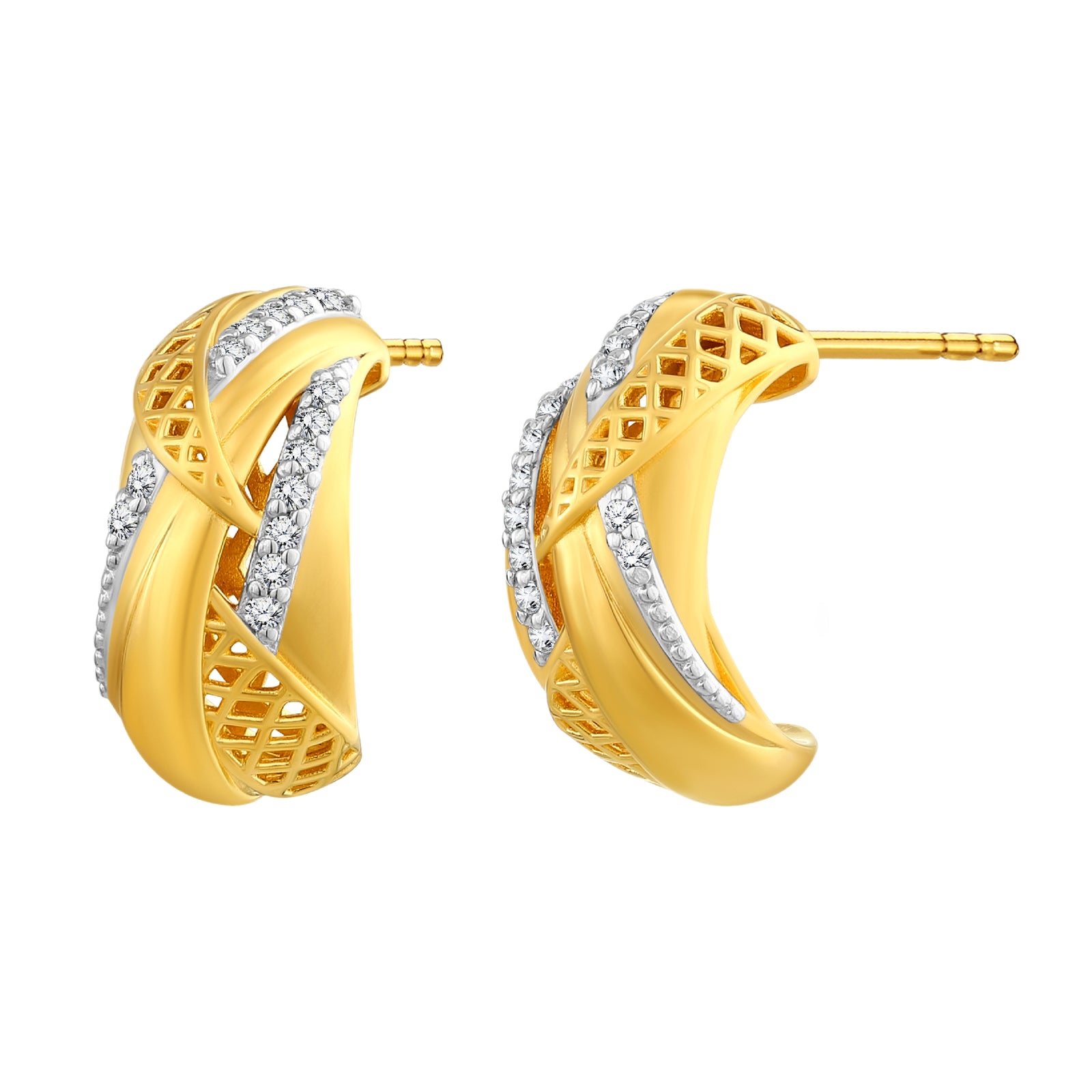 925 STERLING SILVER LE MESH EARRINGS