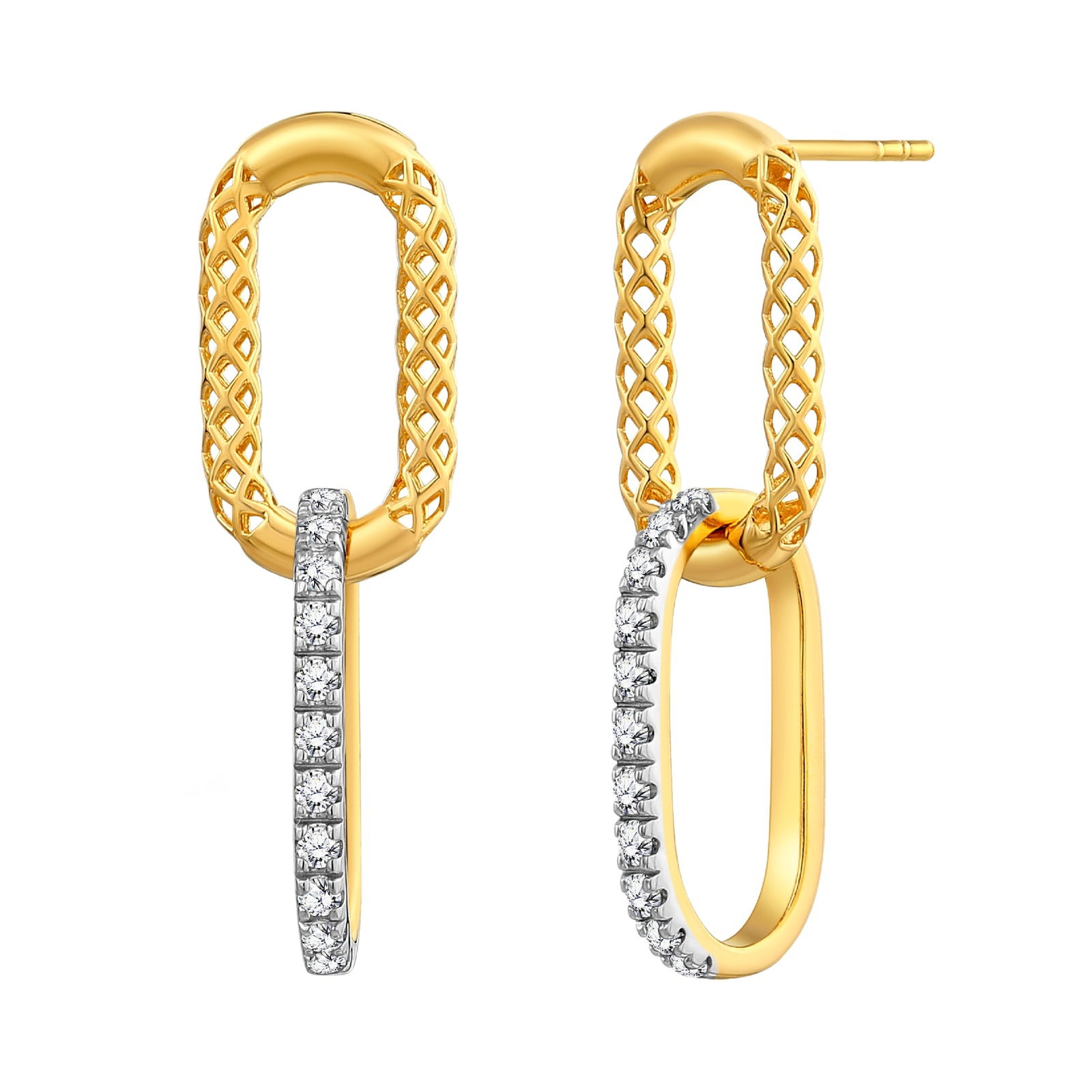 925 STERLING SILVER LE MESH EARRINGS