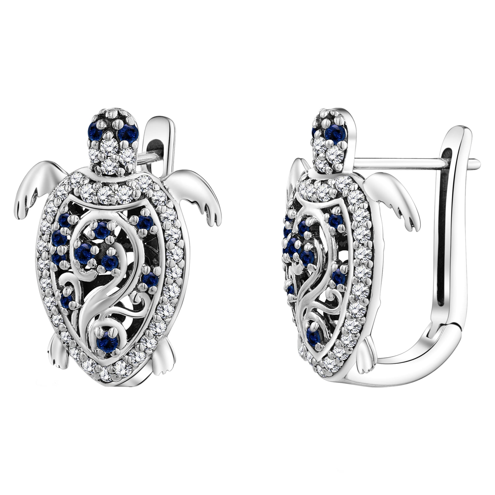 925 STERLING SILVER SEA TURTLE EARRINGS