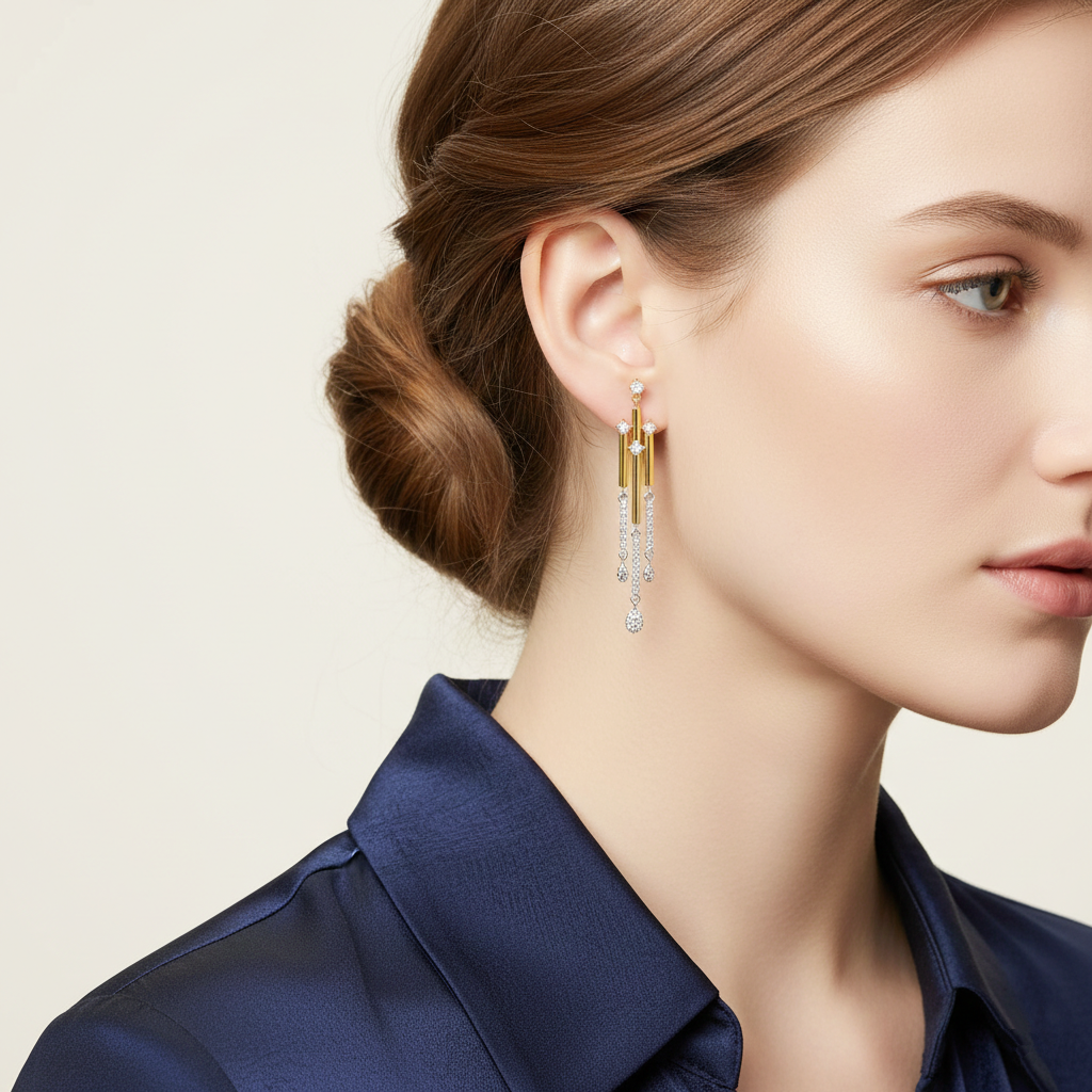 925 STERLING SILVER WATERFALL EARRINGS