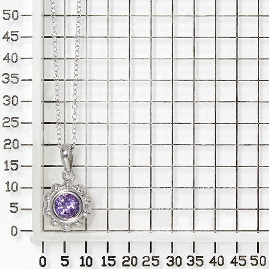 925 STERLING SILVER PENDANT WITH AMETHYST