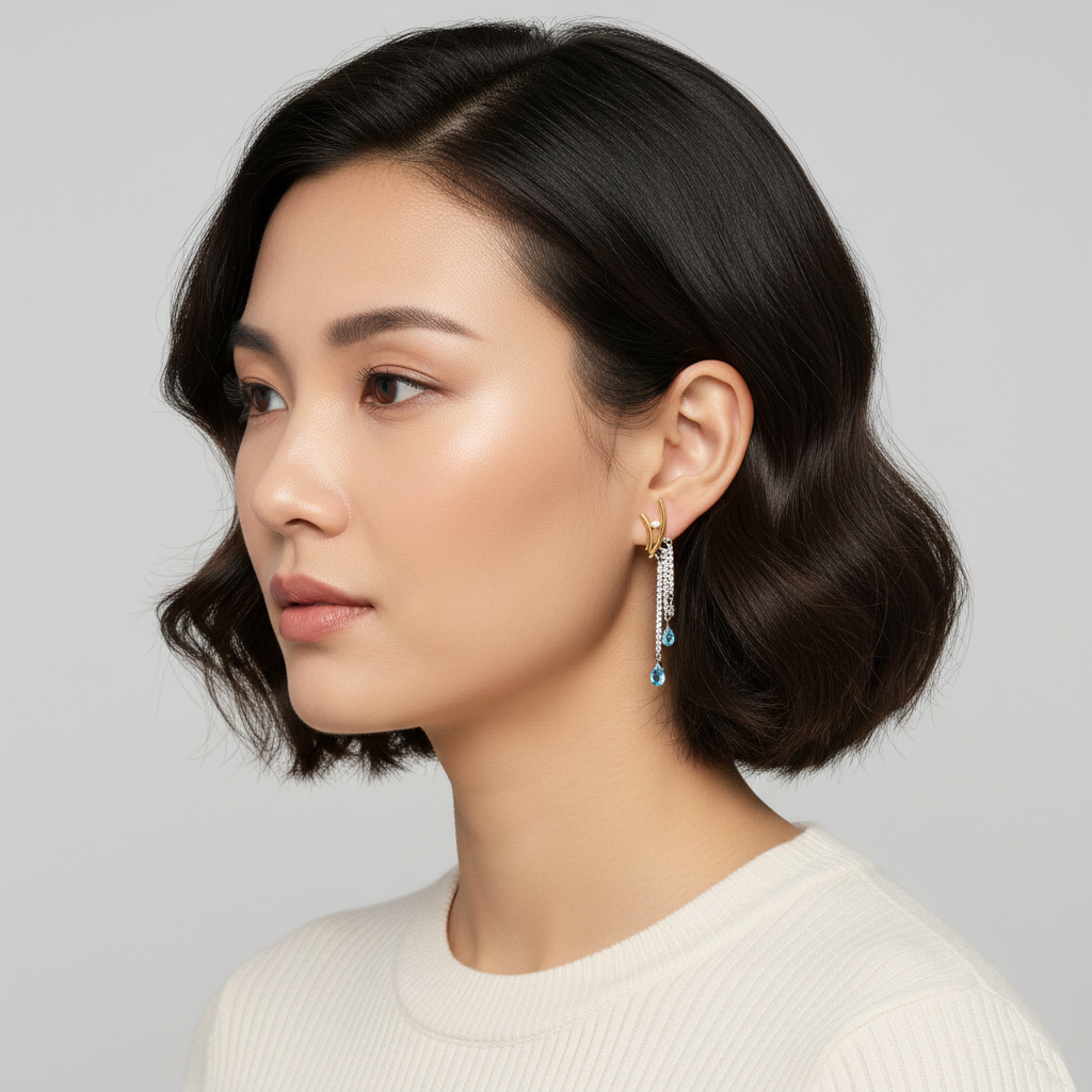 925 STERLING SILVER WATERFALL EARRINGS