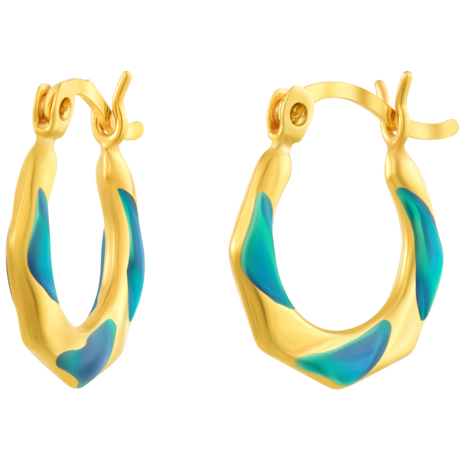 925 STERLING SILVER EARRINGS WITH ENAMEL