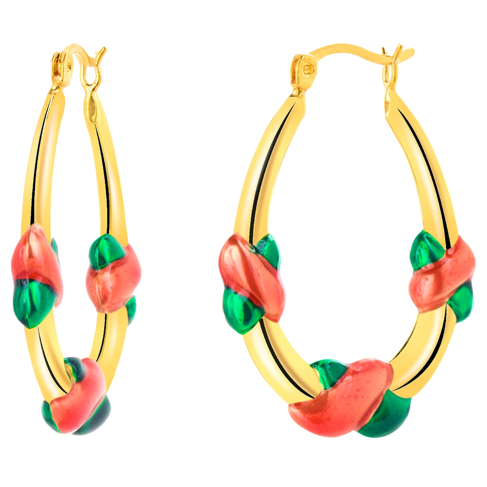 925 STERLING SILVER EARRINGS WITH ENAMEL